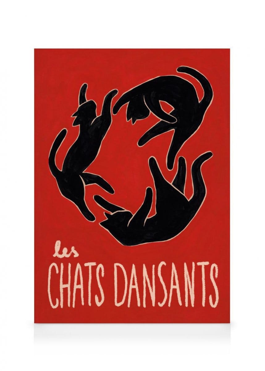 Canvas Prints Les Chats Dansants Canvas (30x40 cm - Black Frame)