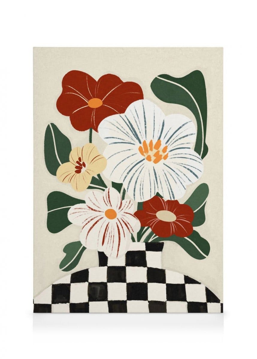 Canvas Schilderijen Chess Bouquet Canvas (30x40 cm)