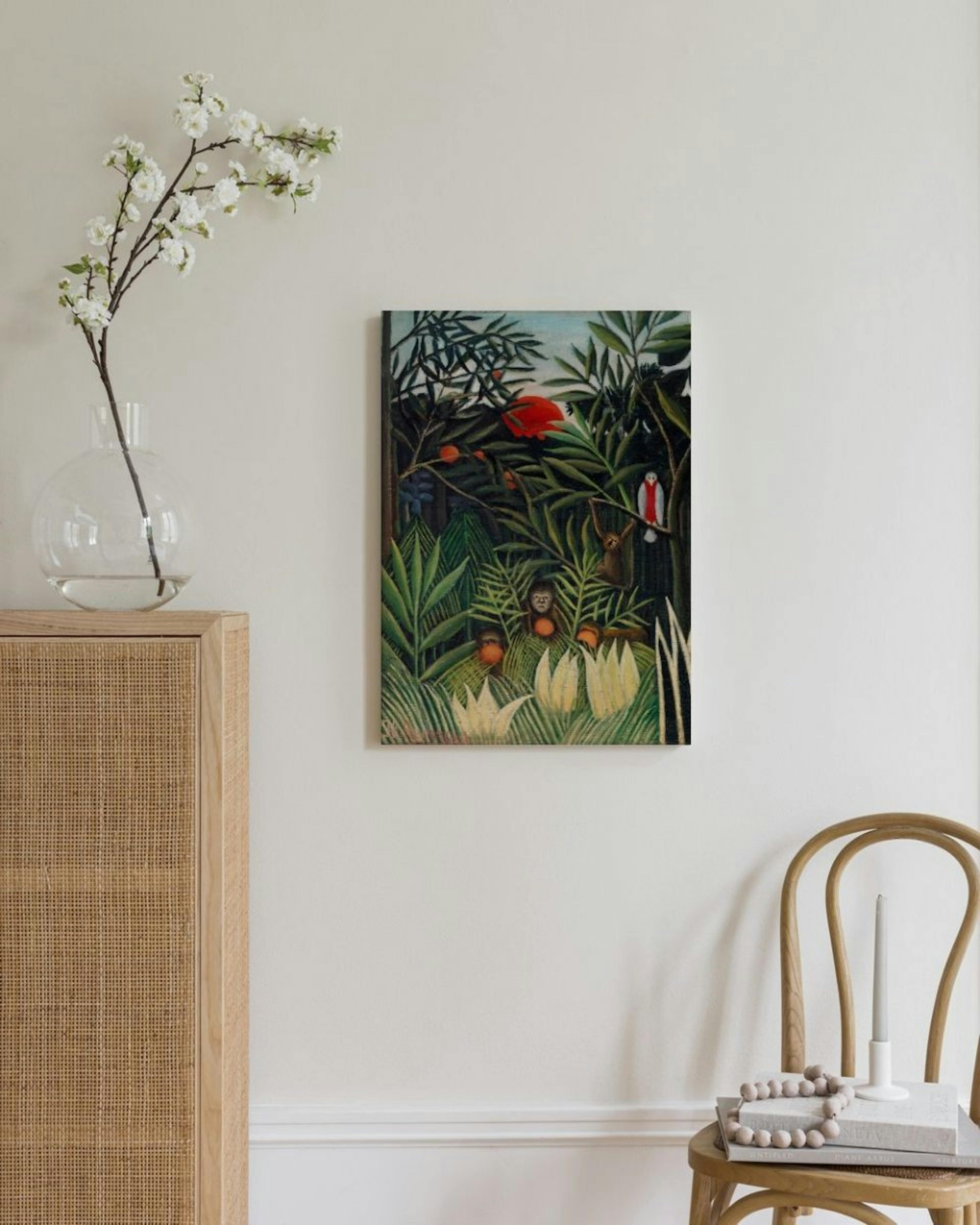 Rousseau - Monkeys and Parrot in the Virgin Forest Canvas