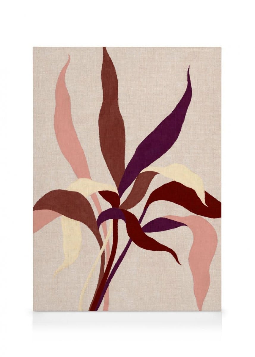 Obrazy na płótnie Linen Leaves Obraz na płótnie (50x70 cm - Czarna ramka)