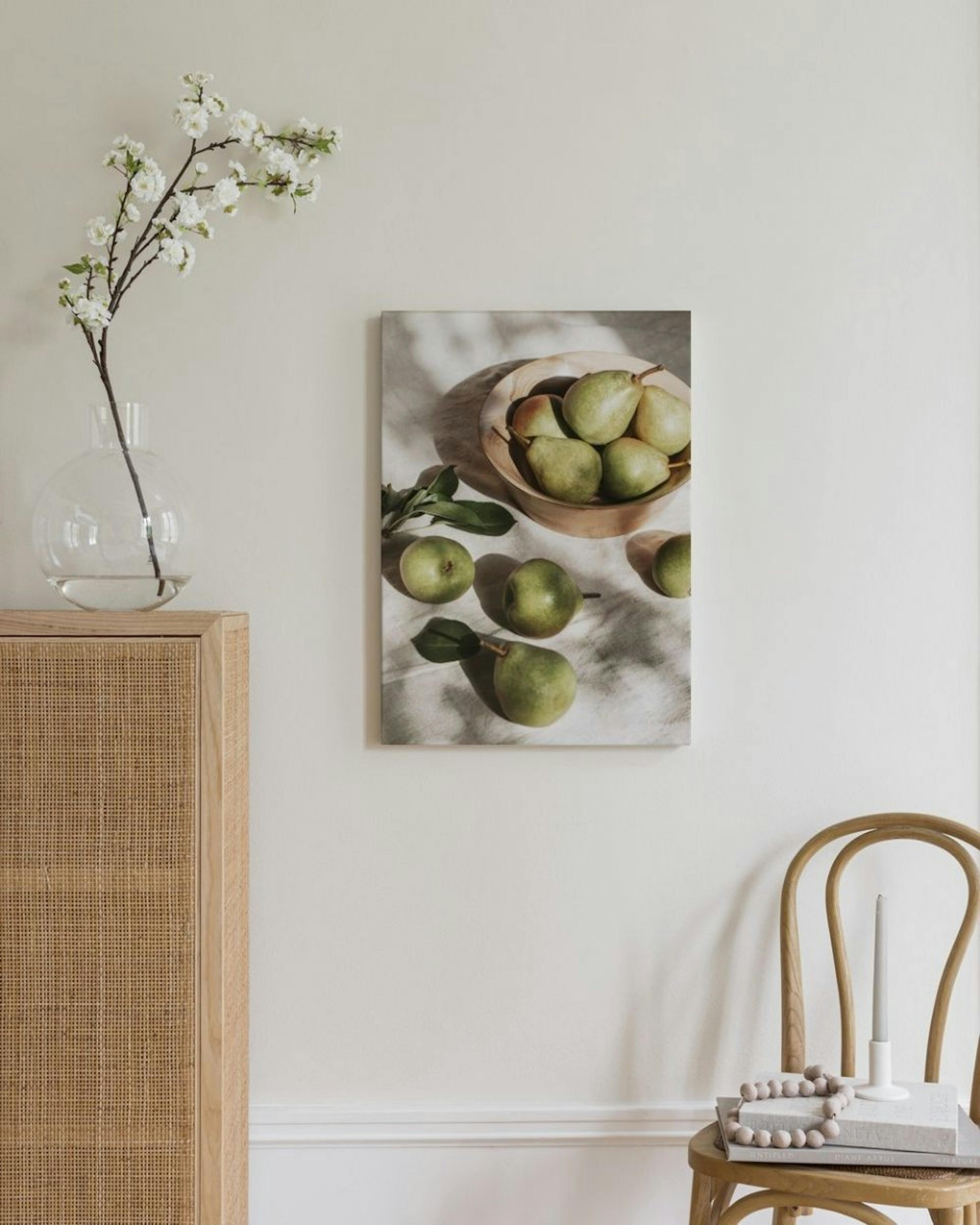 Sunlit Pears Canvas print