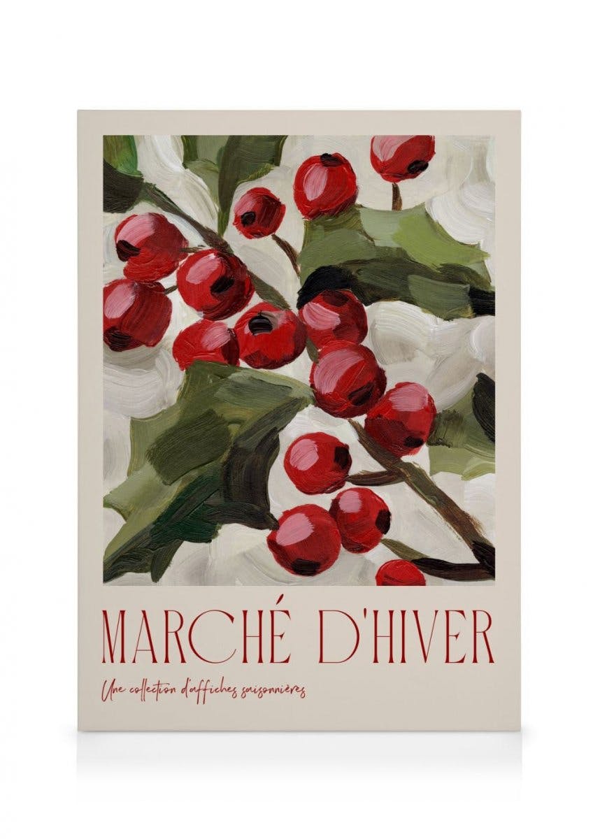 Canvas Prints Marché D'Hiver No1 Canvas print (50x70 cm - Oak Frame)