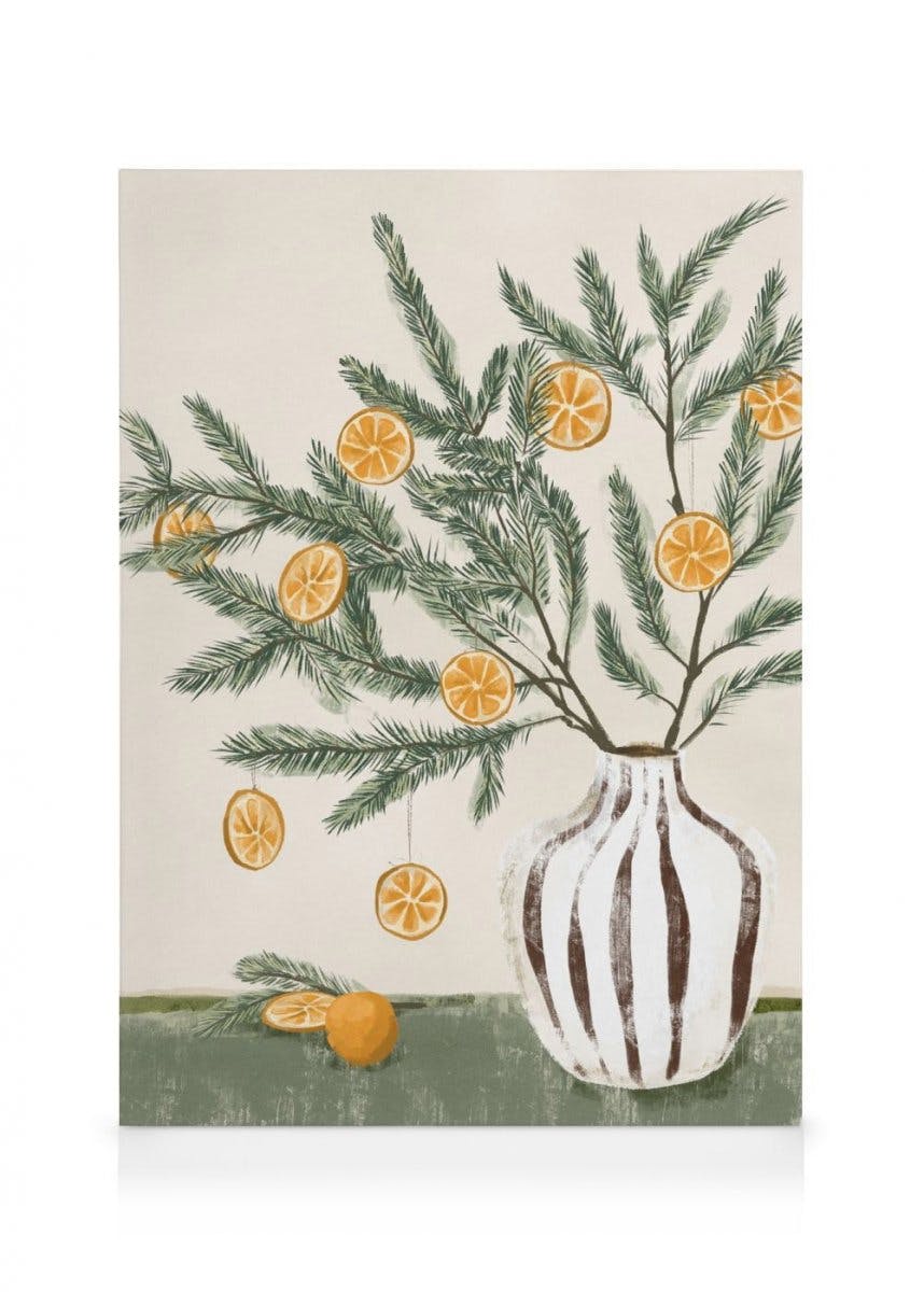 Canvas Prints Holiday Vase Canvas print (30x40 cm - Oak Frame)