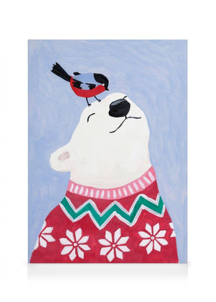 Obrazy na płótnie A Polar Bear Affair Obraz na płótnie (50x70 cm - Ramka dębowa)