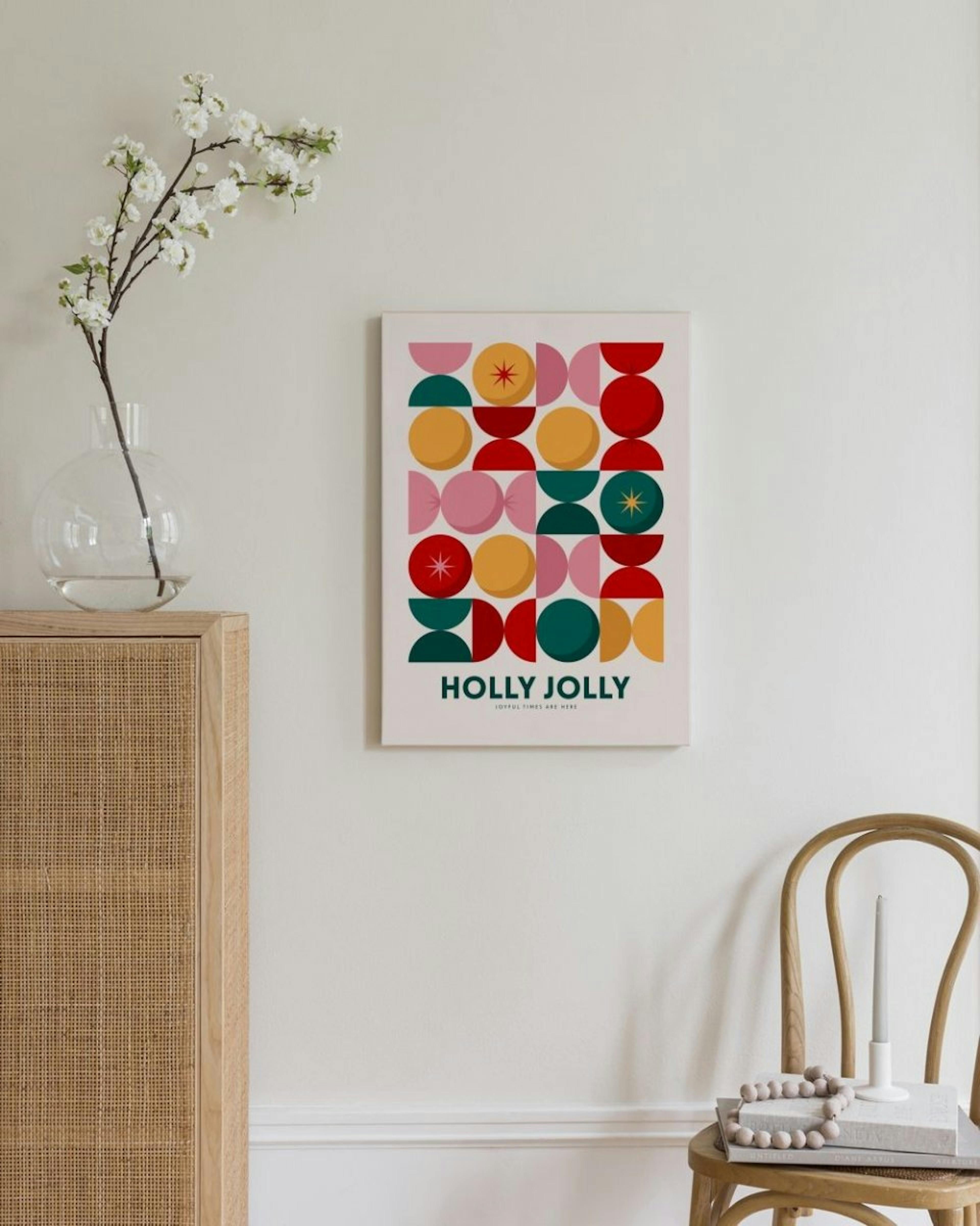 Holly Jolly Graphic Canvas