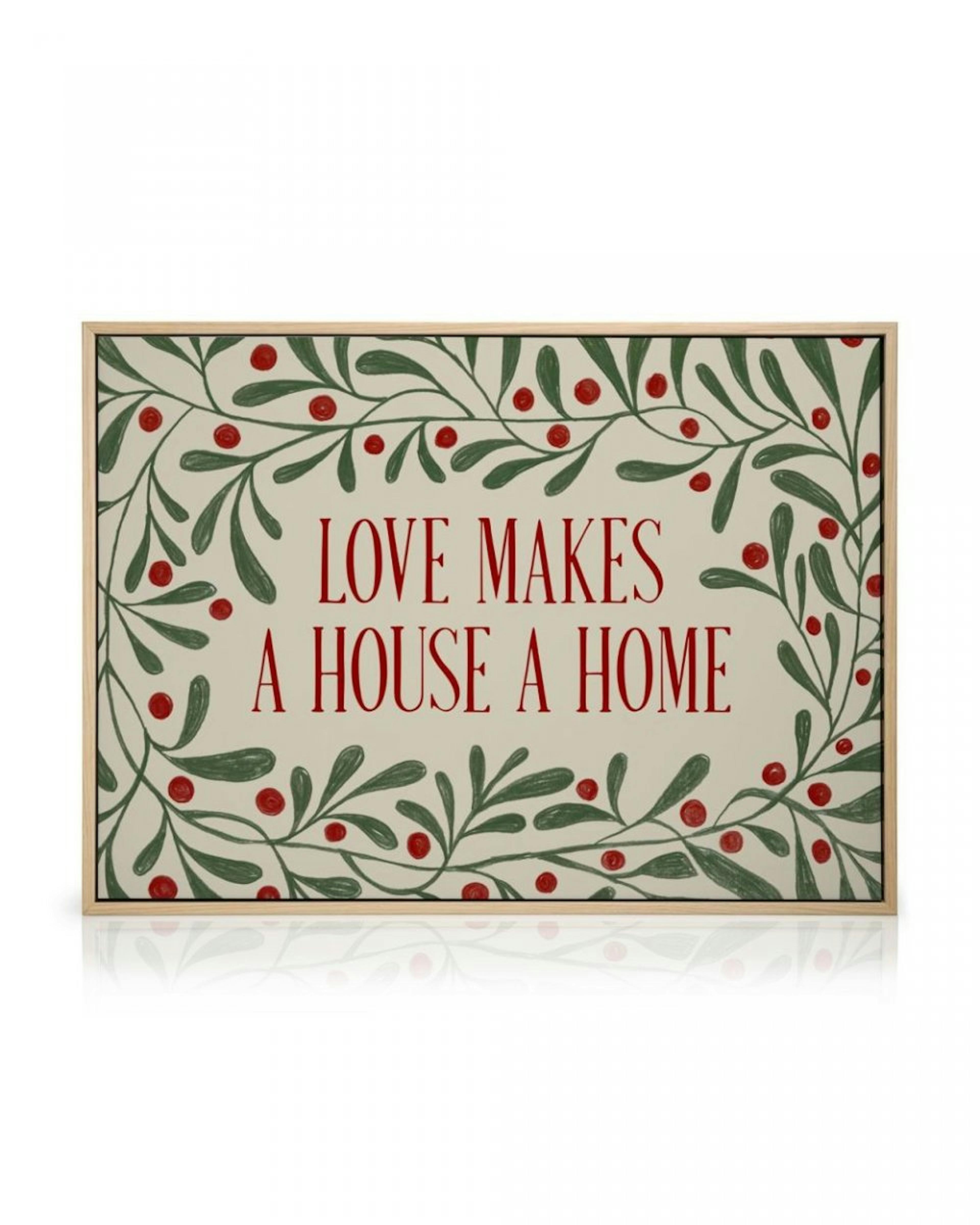 Love Makes a House a Home Stampa su Tela