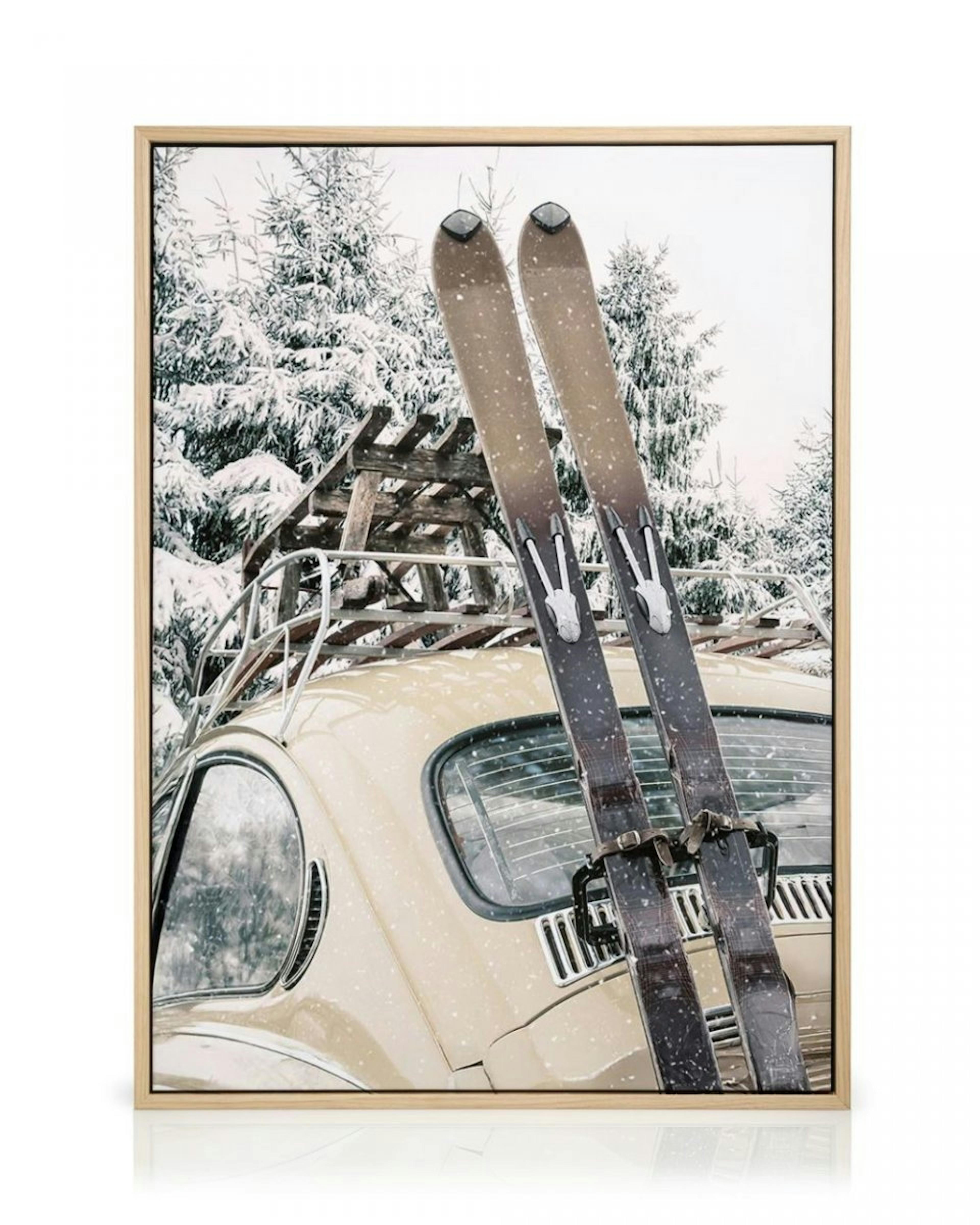 Skis and Snowfall Toile