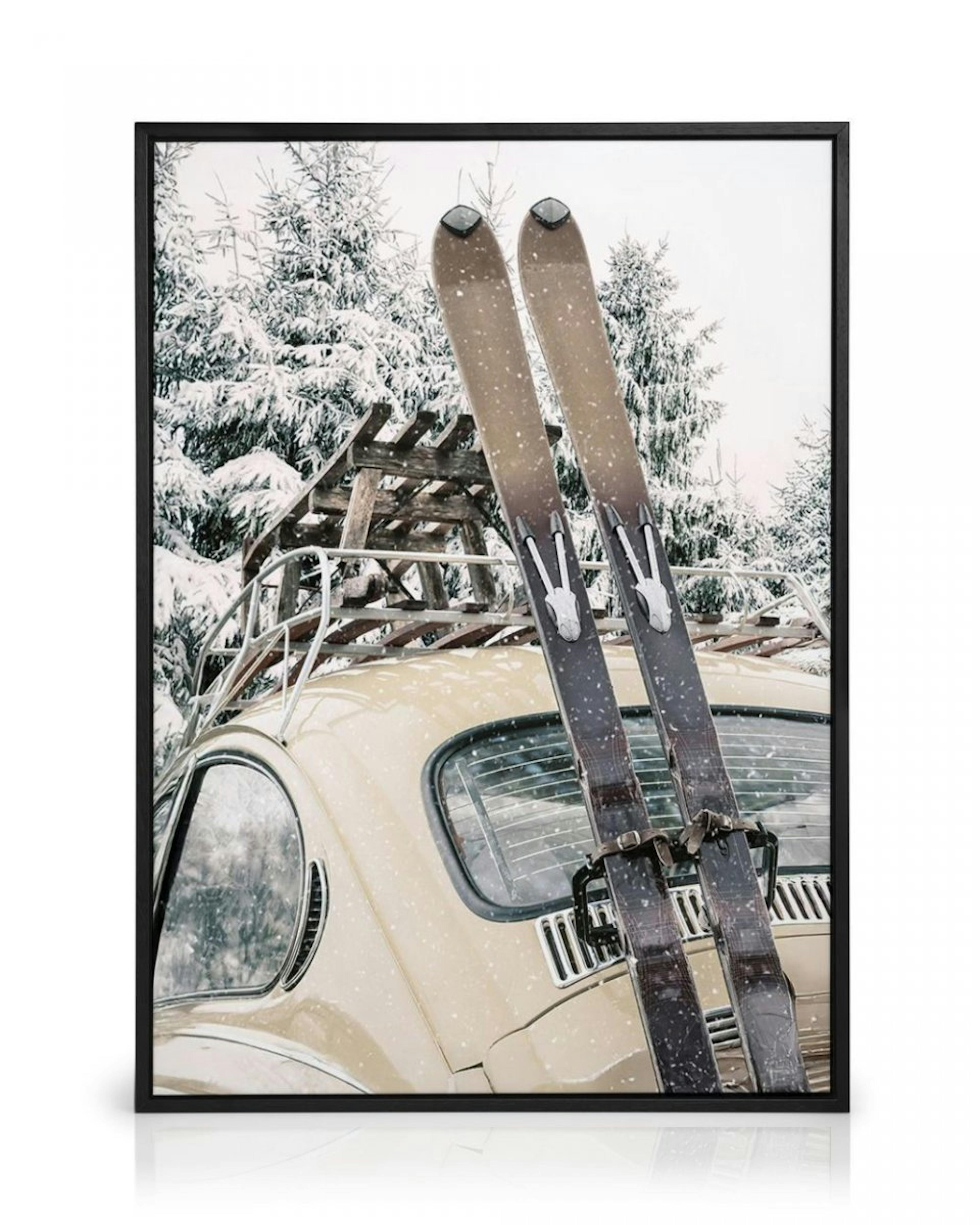 Skis and Snowfall Toile