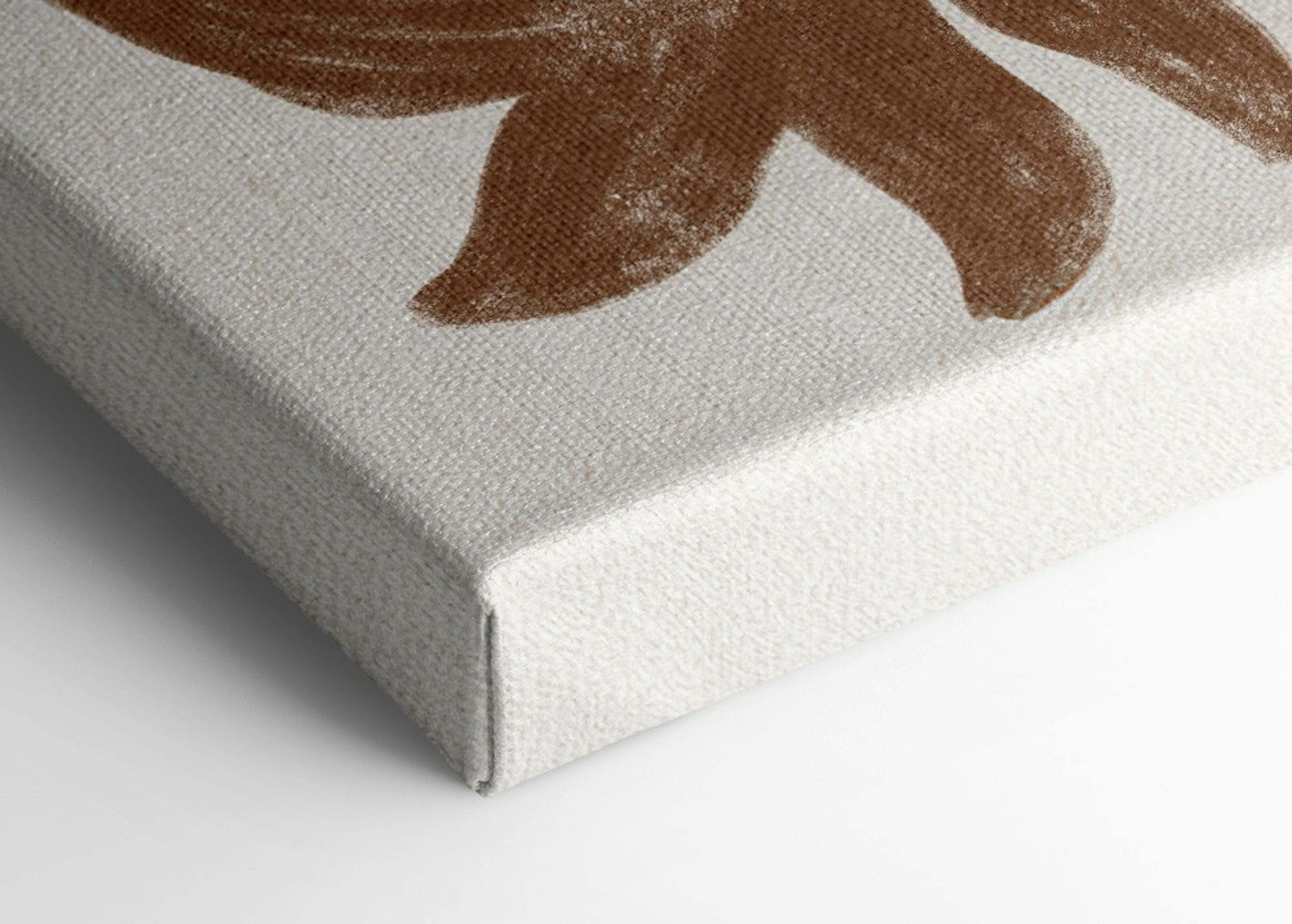 Brown Botanical on Linen Leinwandbild