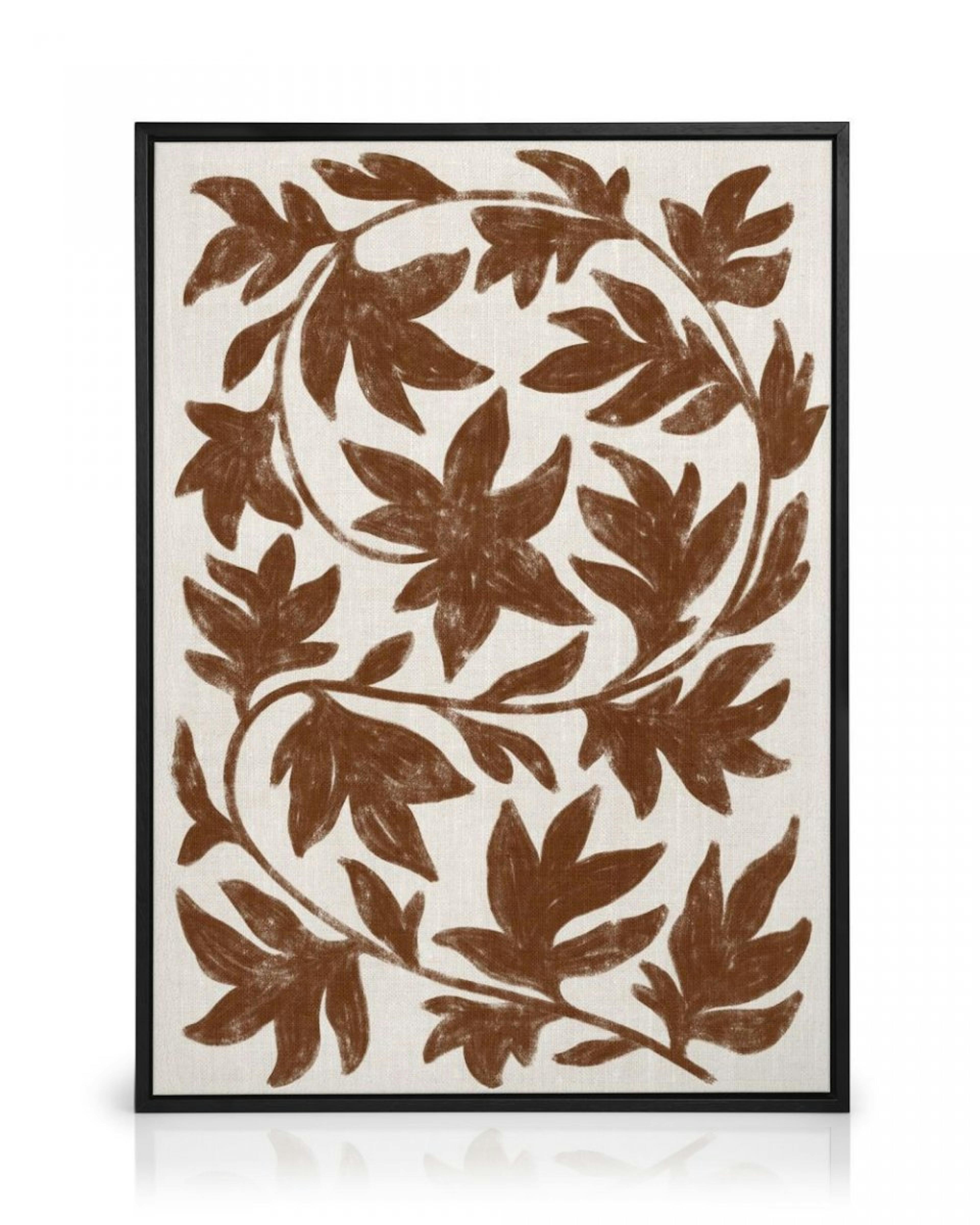 Brown Botanical on Linen Leinwandbild