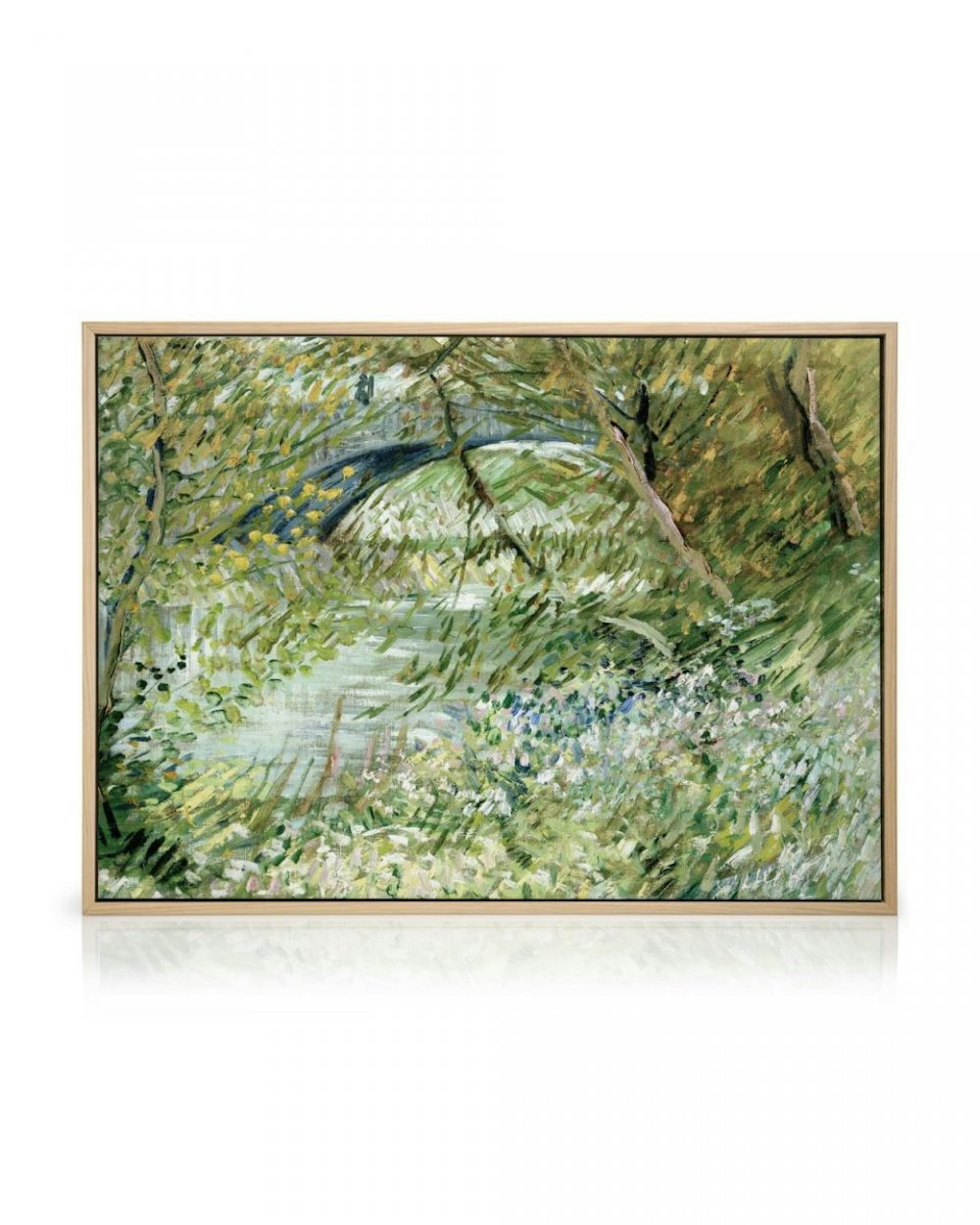 Van Gogh - River Bank in Springtime Landscape Leinwandbild