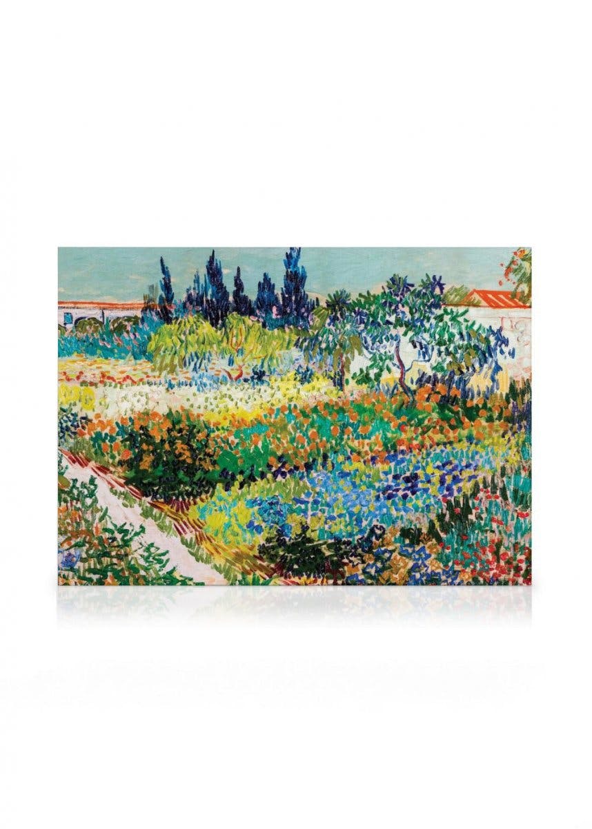 Prints - Van Gogh - Garden at Arles Landscape Canvas print (50x70 cm - Black Frame) - Van Gogh Prints