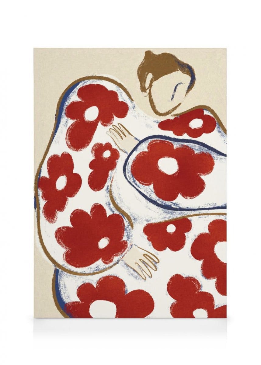 Rustic Flower Dress Toile (70x100 cm) - Illustrations