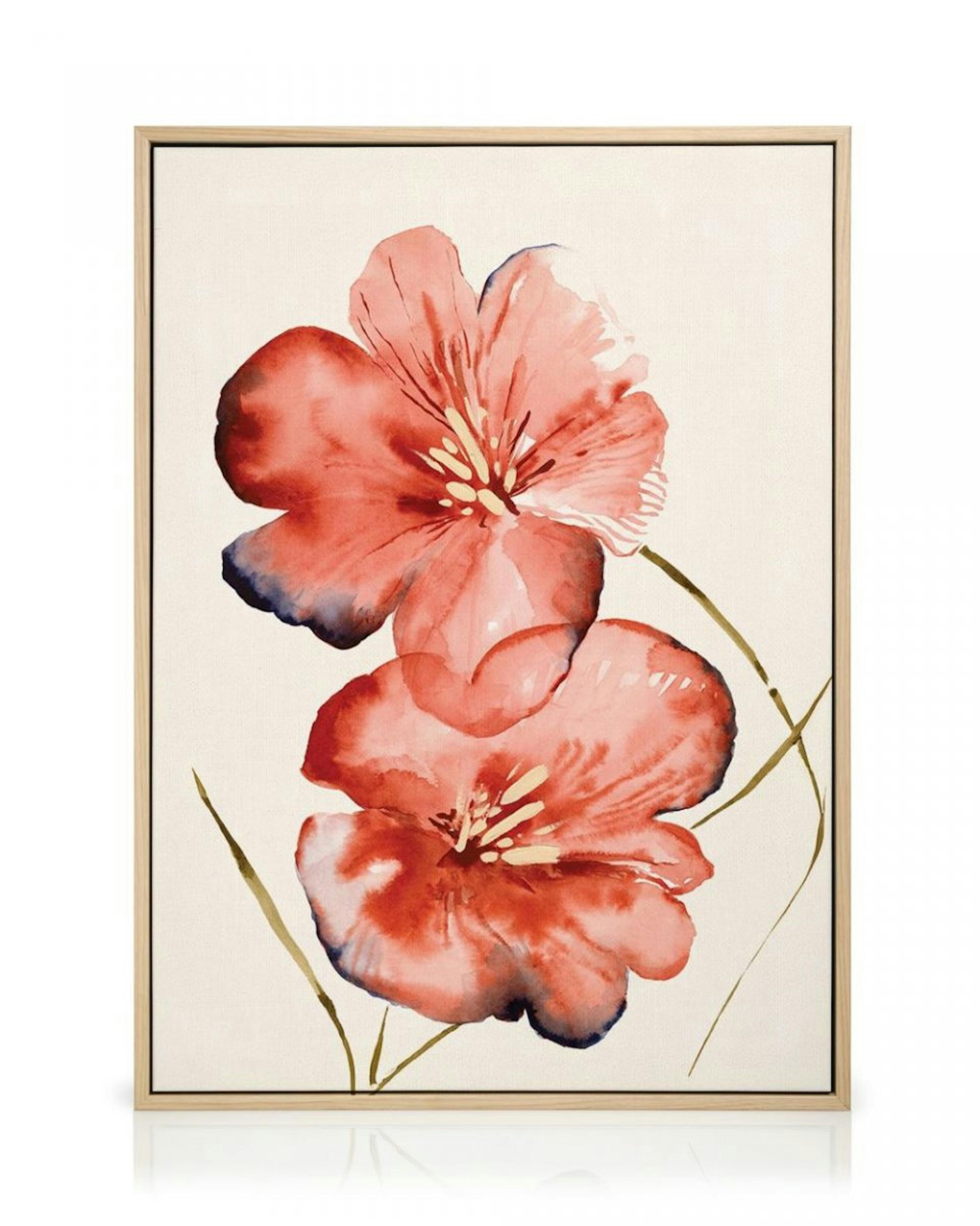 Soft Red Flowers Canvas print