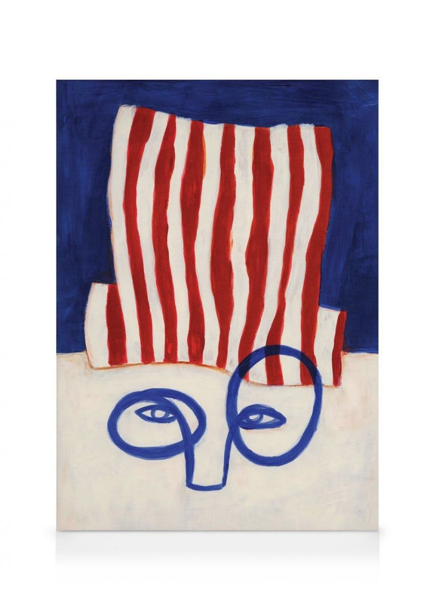 Figure In Glasses Kanvaasi (30x40 cm)  Maalaukset