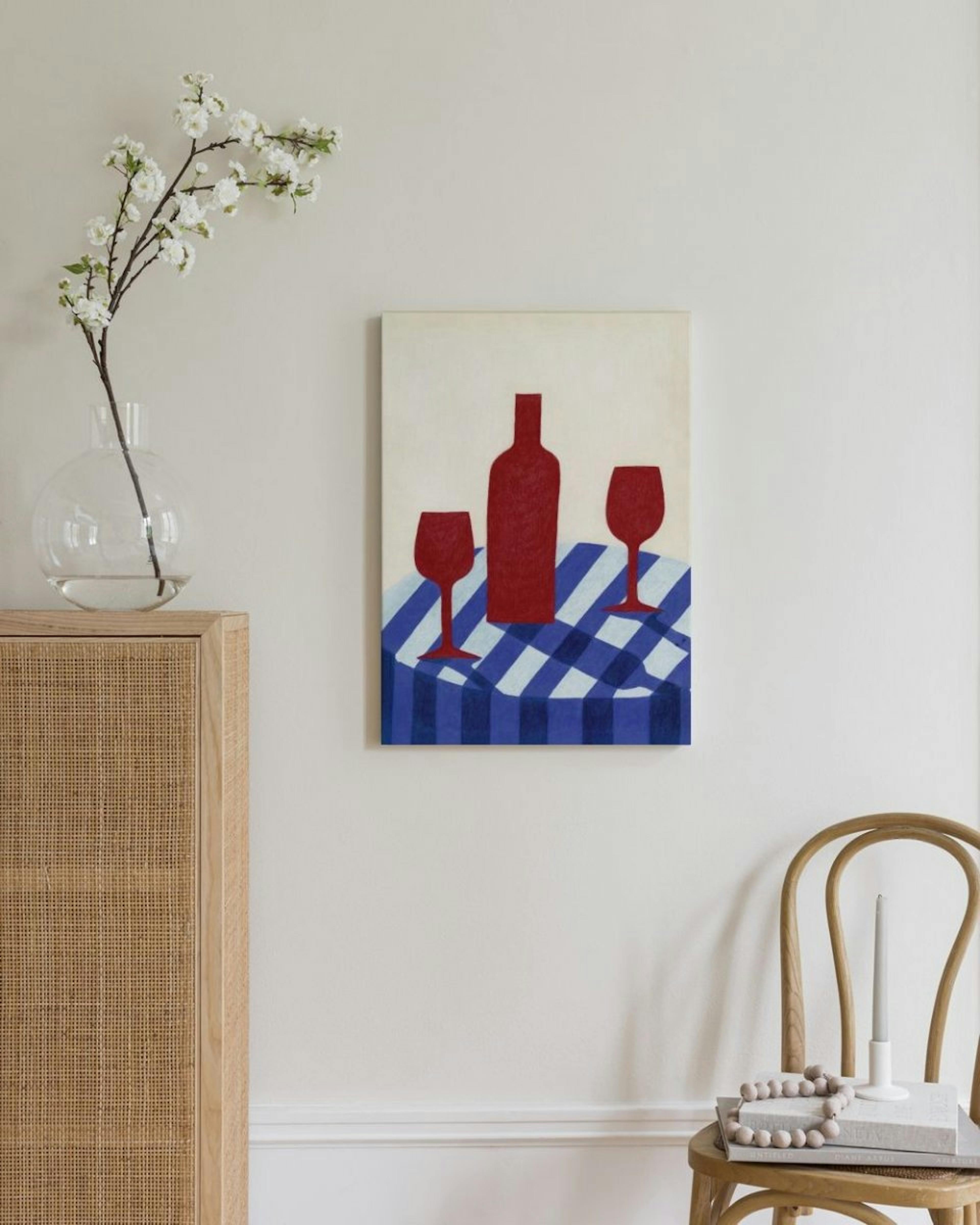 Red Wine for Two Stampa su Tela