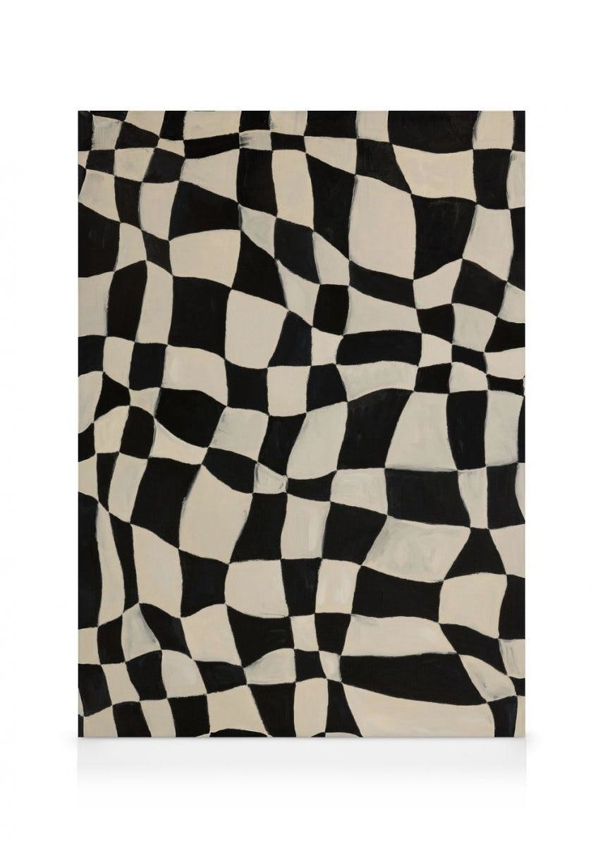 Obrazy na płótnie Checkers in Wonderland Obraz na płótnie (100x140 cm - Ramka dębowa)