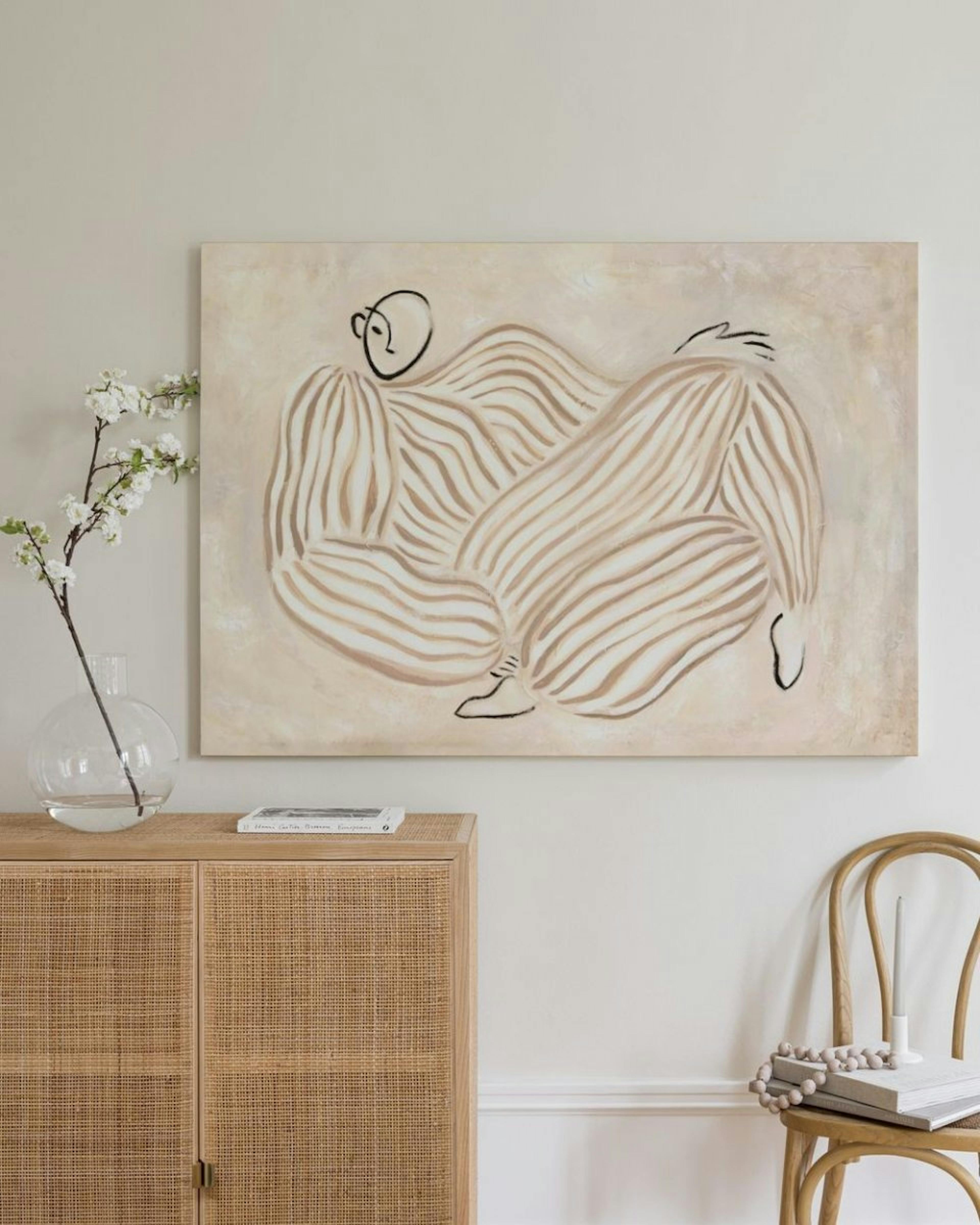 Figure in Beige Canvas print