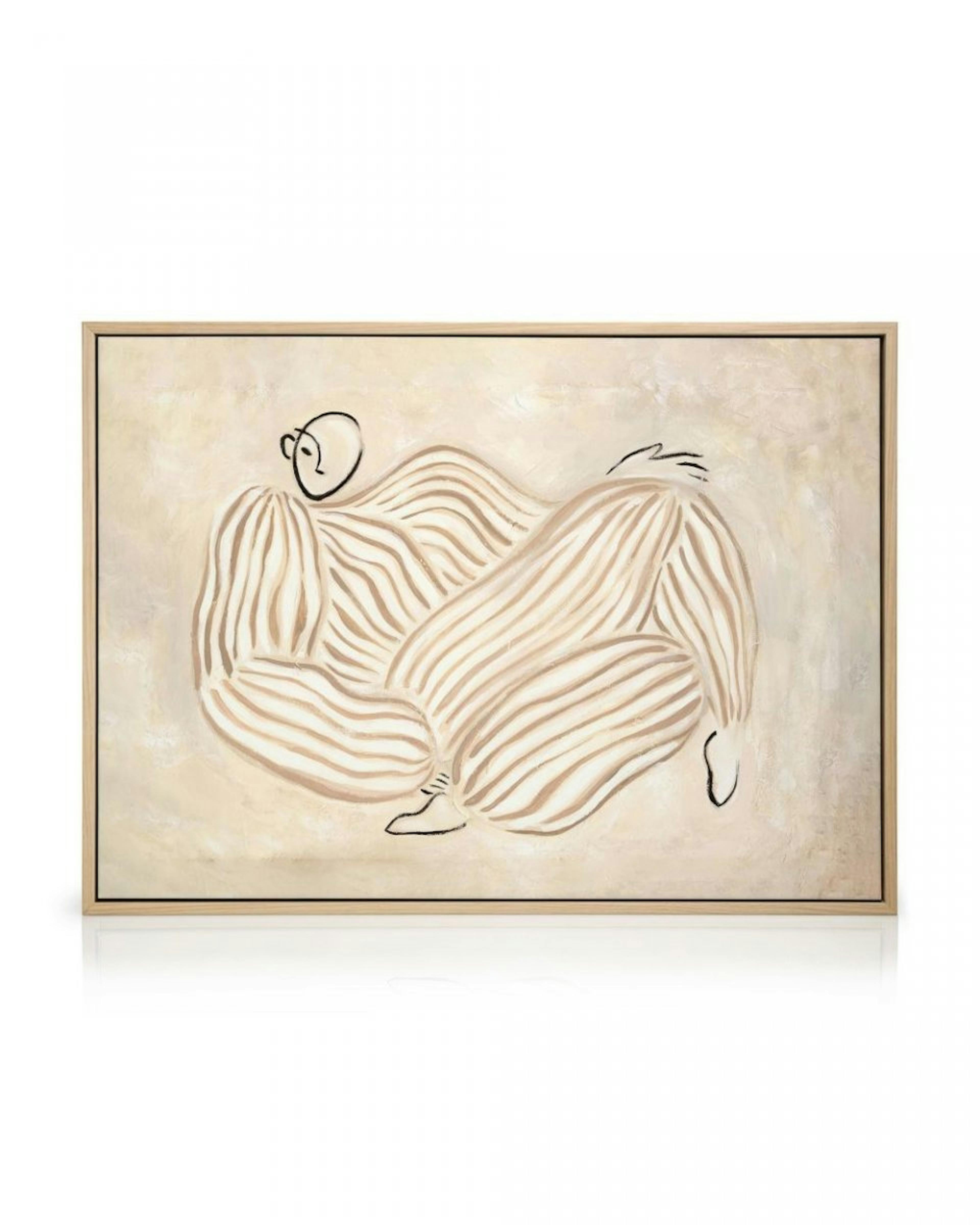 Figure in Beige Lærred