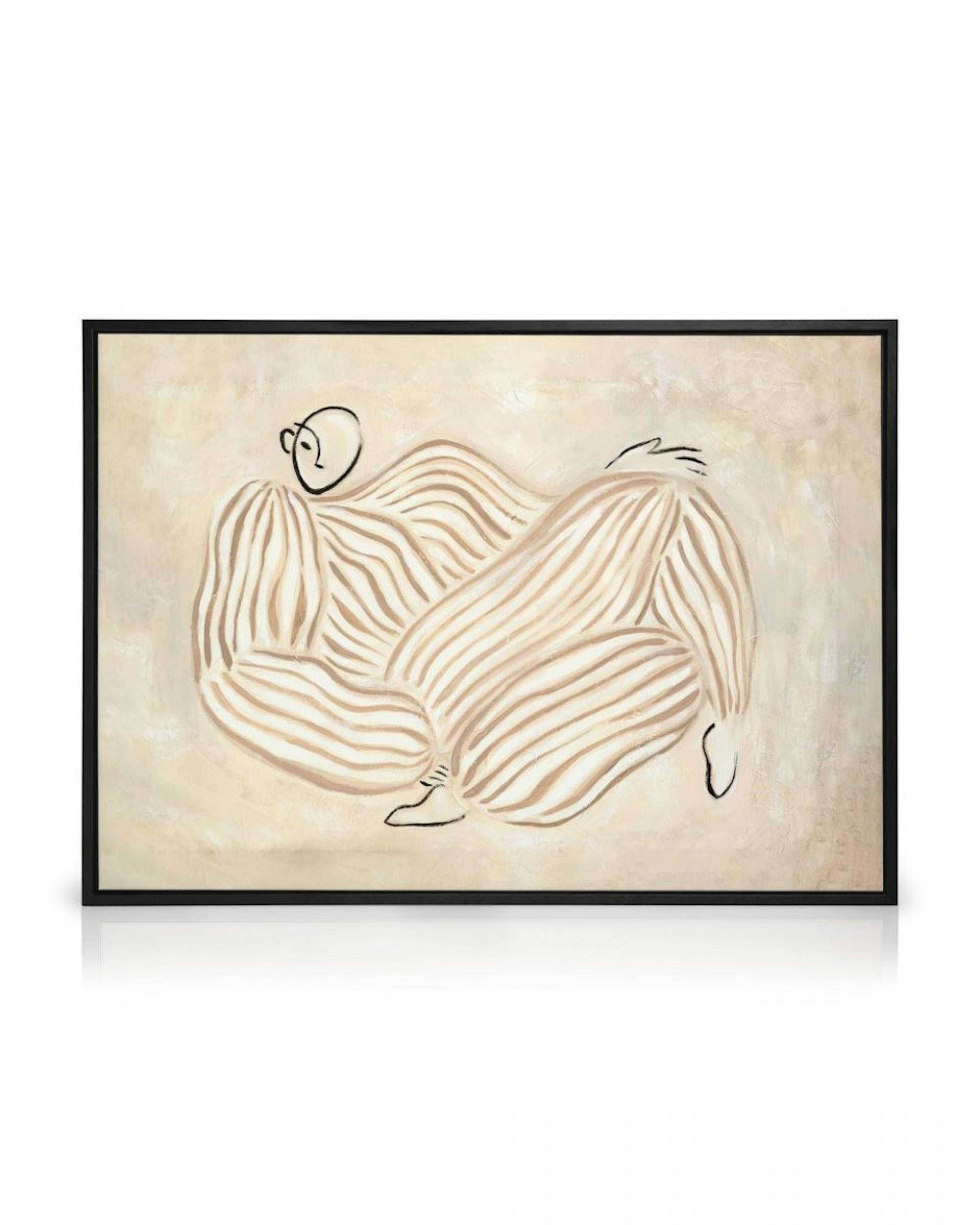 Figure in Beige Lærred