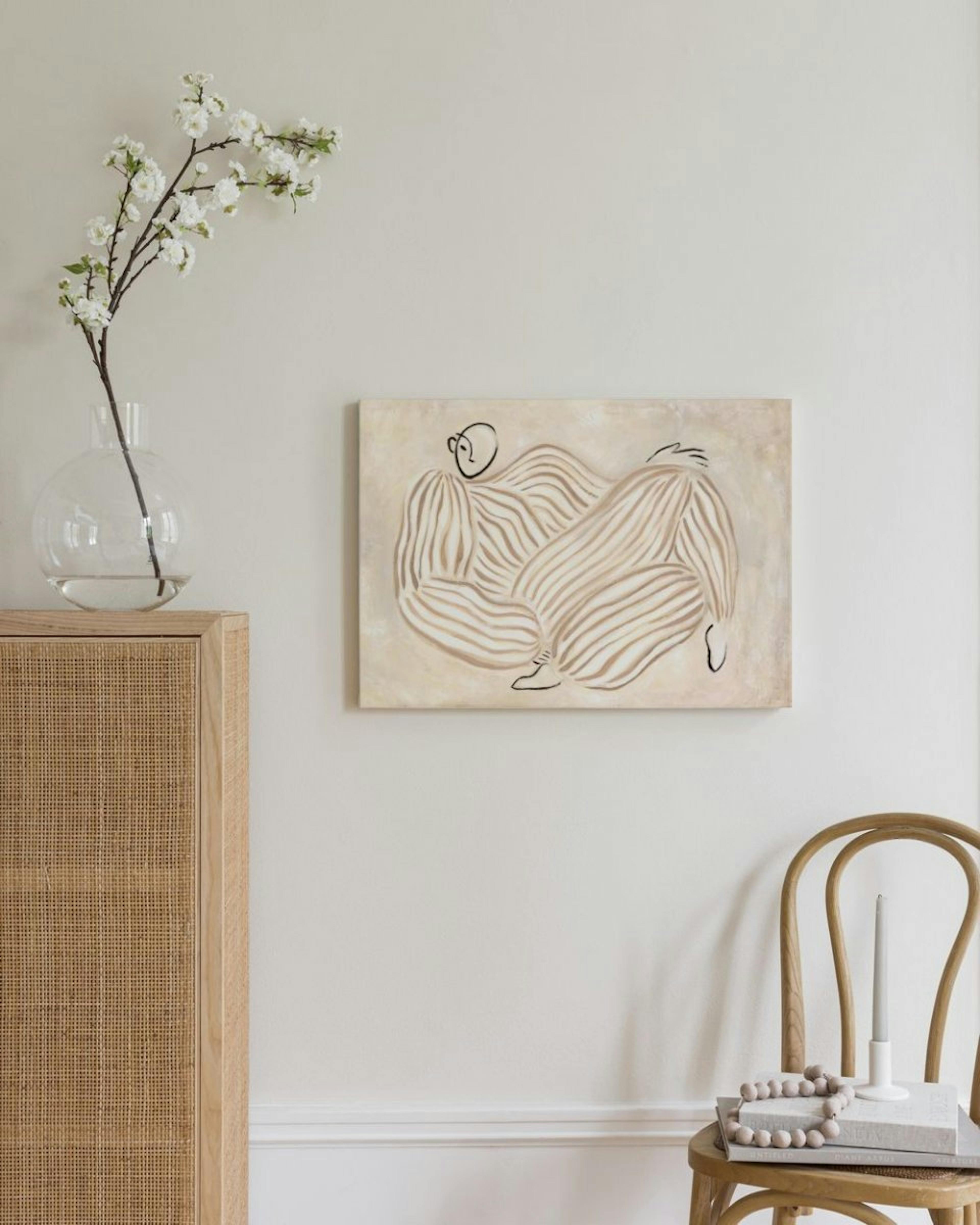 Figure in Beige Canvas print