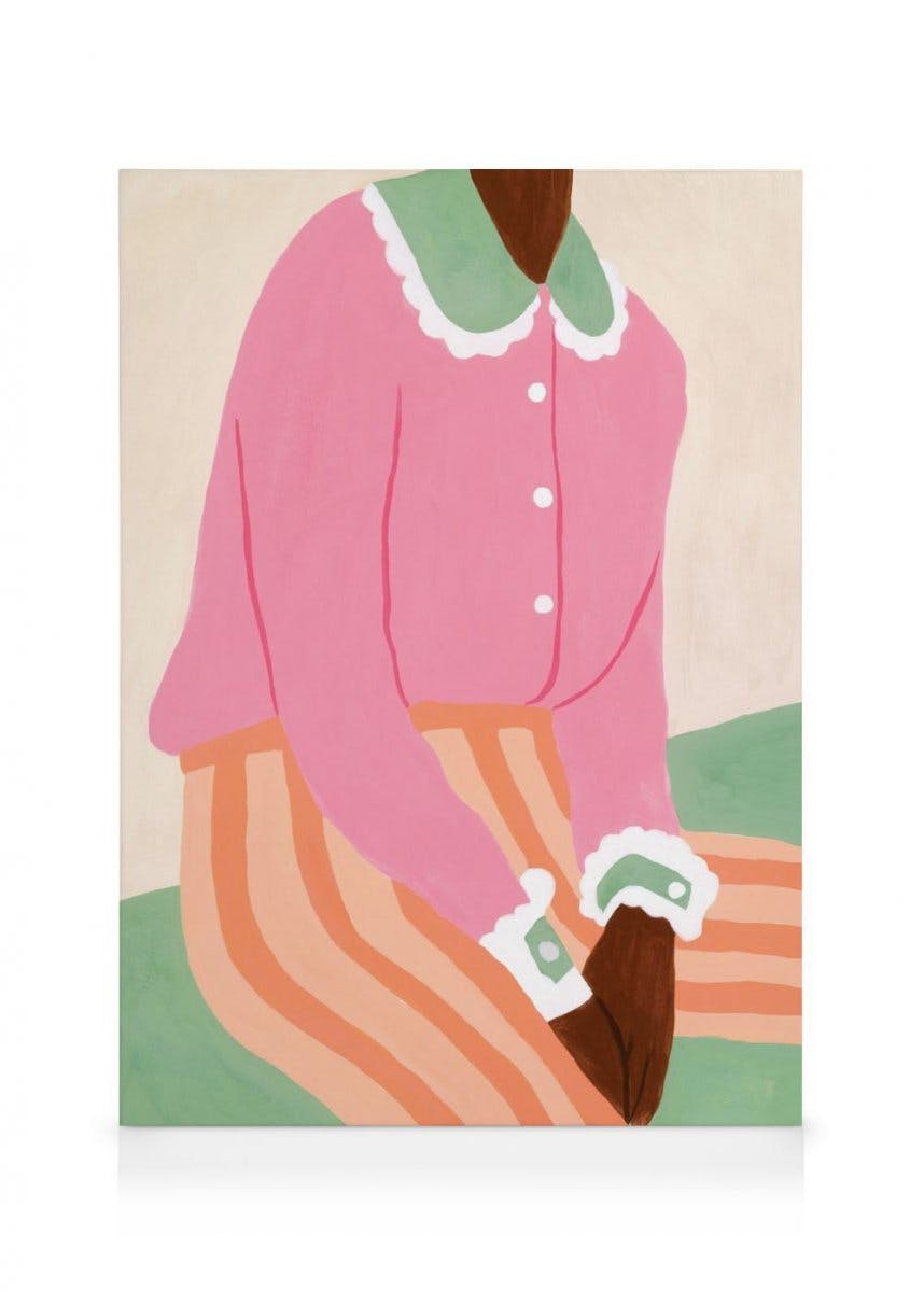 Canvastavlor Fashionista Canvastavla (100x140 cm - Svart ram)