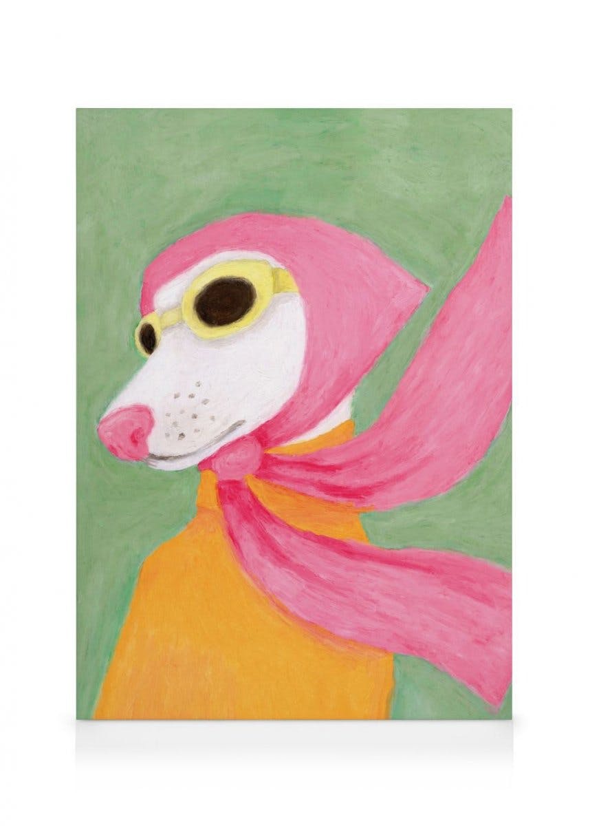 Canvas Prints Vintage Doggo Canvas print (30x40 cm - Oak Frame)