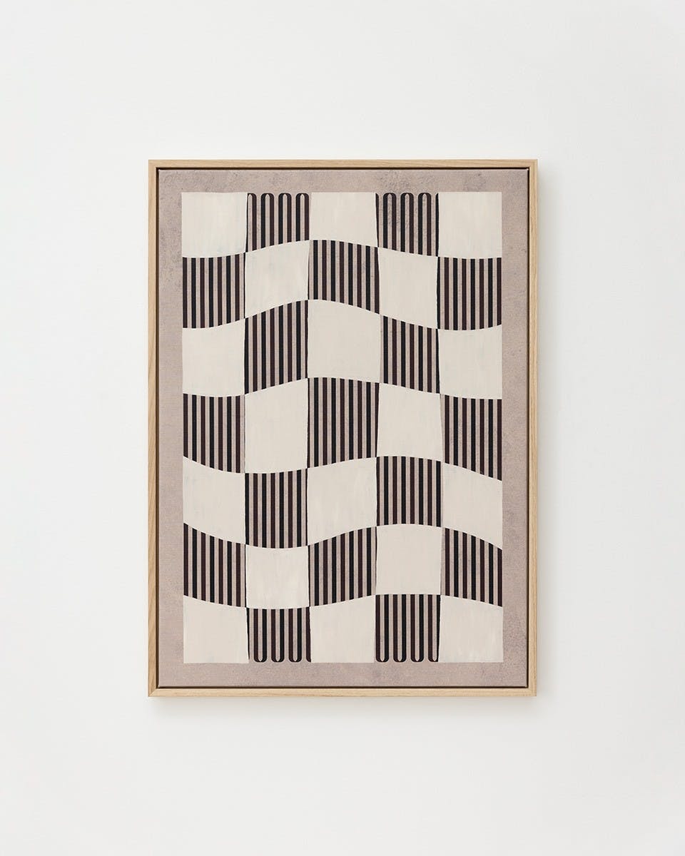 Obrazy na płótnie Graphic Lines No2 Obraz na płótnie (50x70 cm - Ramka dębowa)