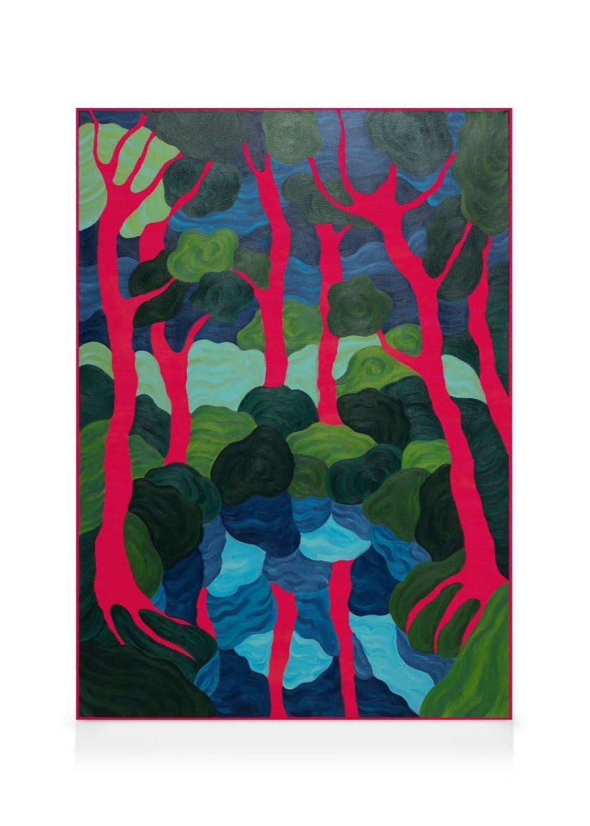 Obrazy na płótnie Fluorescent Wood Obraz na płótnie (50x70 cm - Czarna ramka)