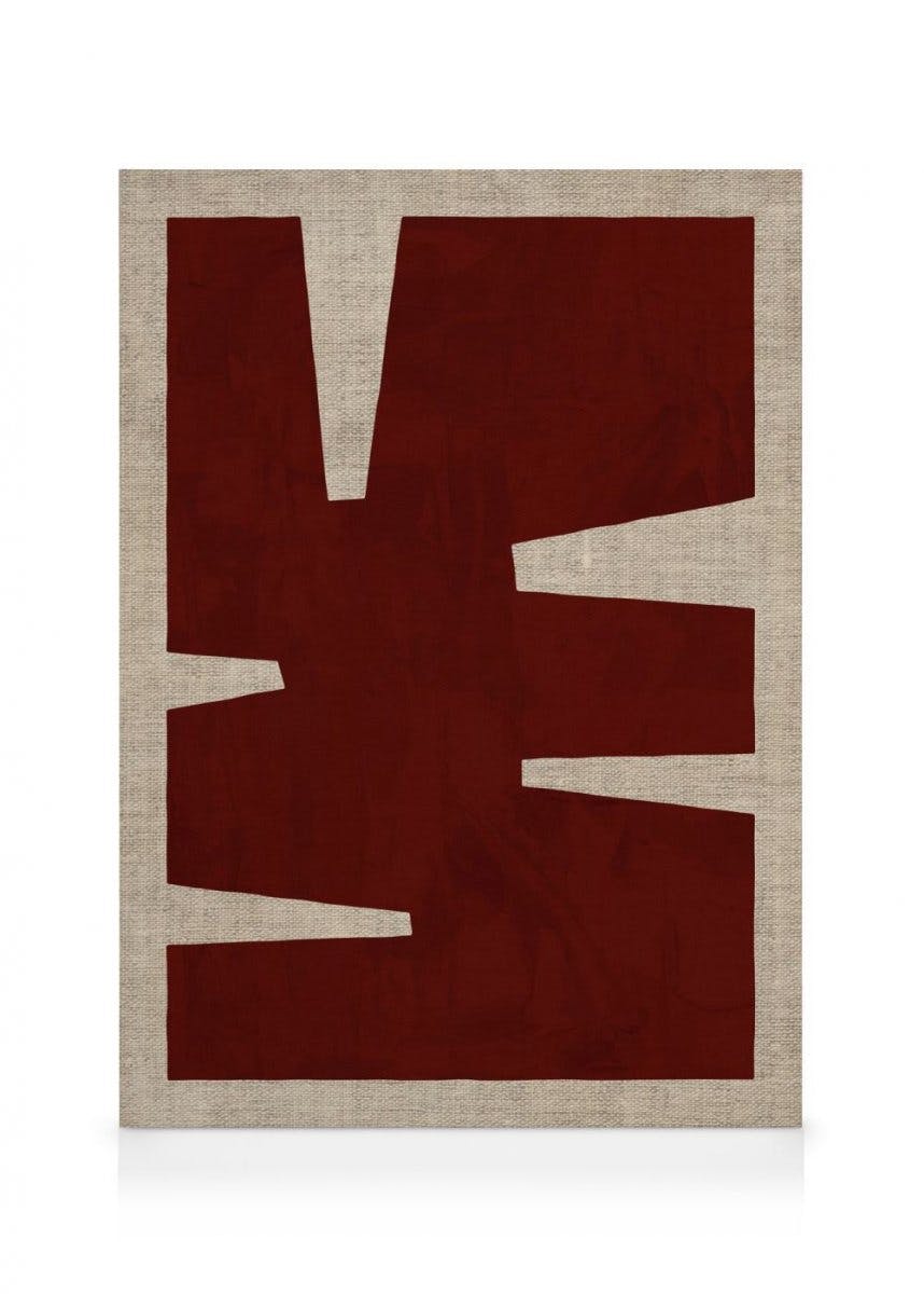 Canvas Prints Graphic Shape Canvas print (30x40 cm - Oak Frame)