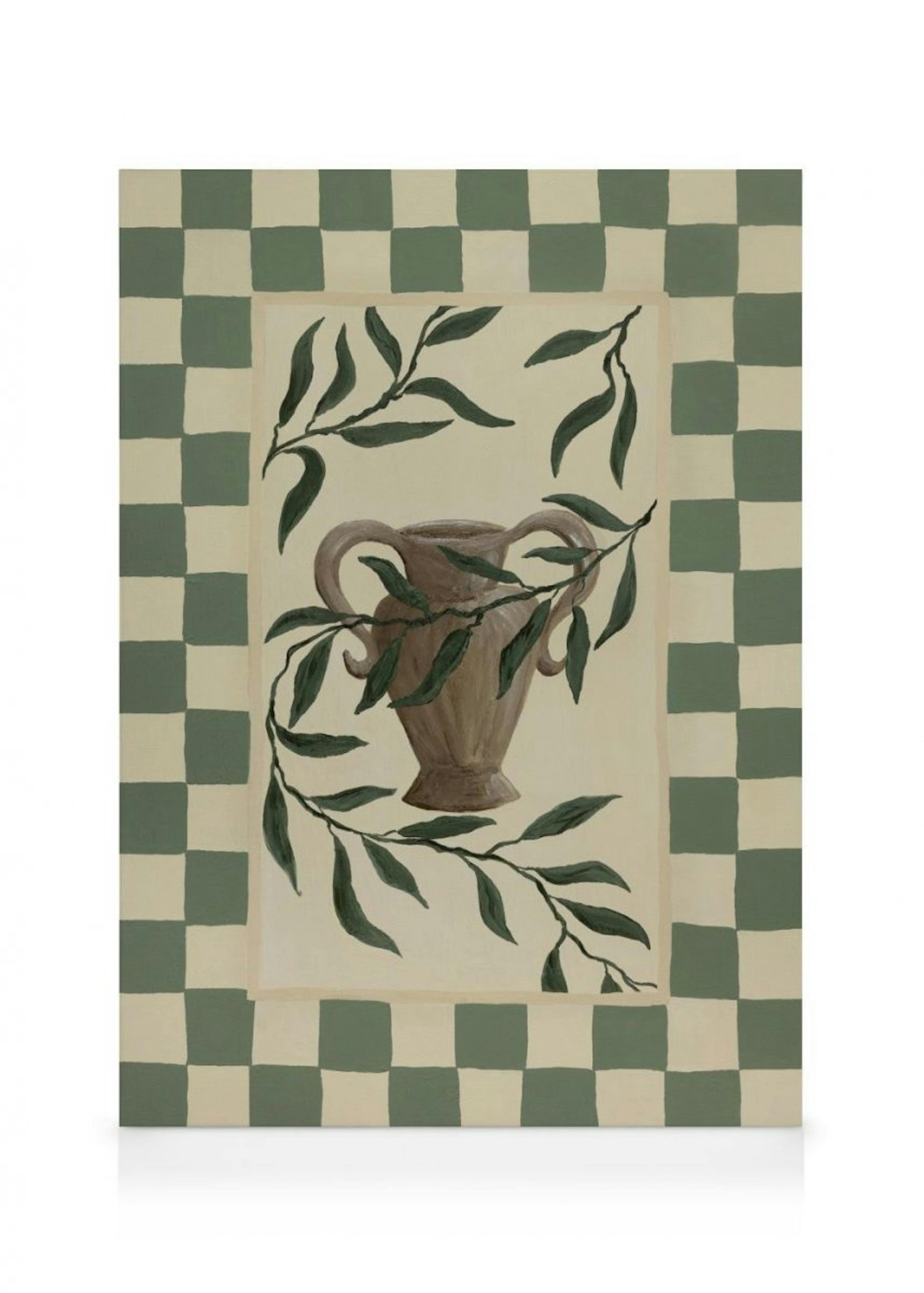 Checkered Botanical Tela 0