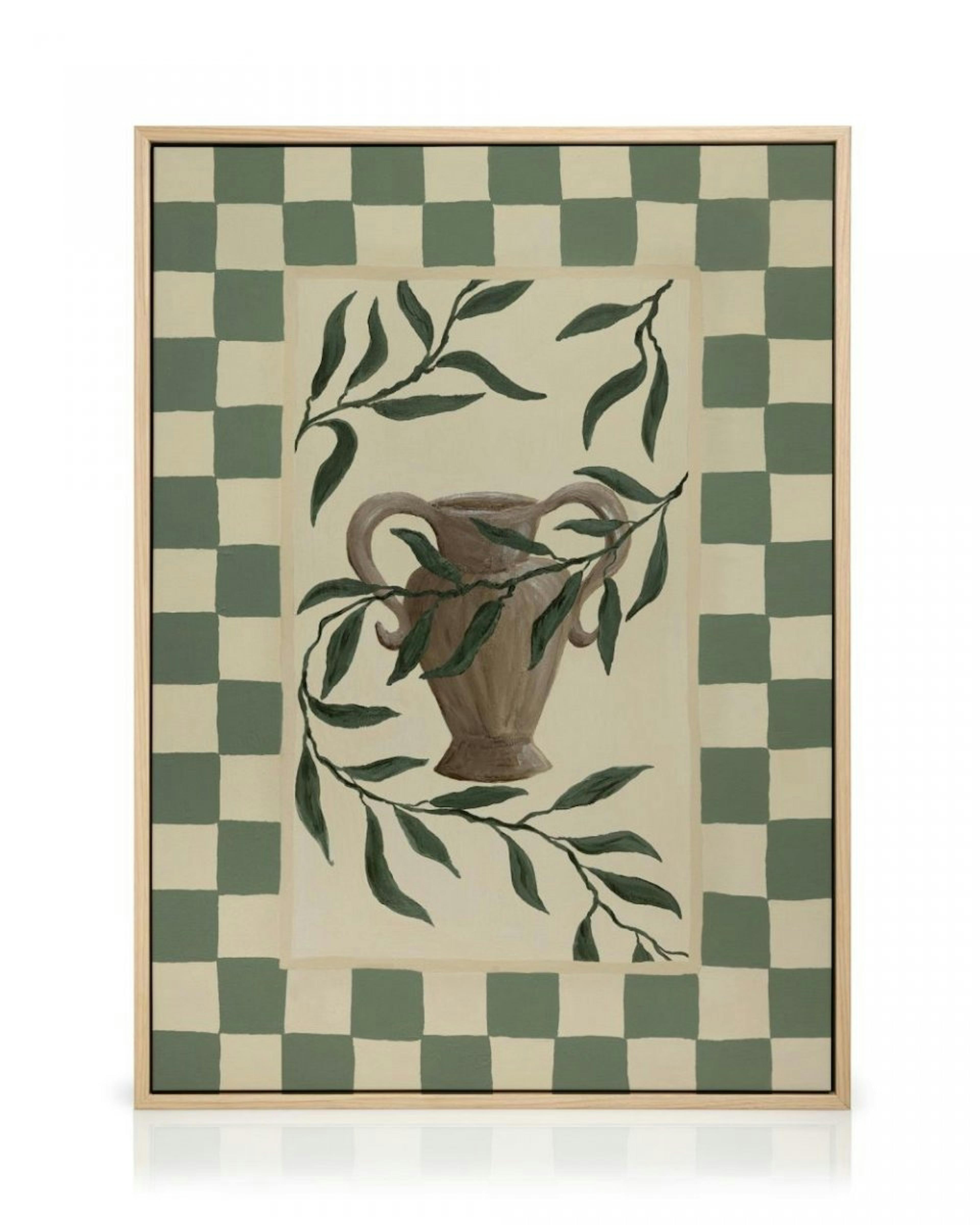 Checkered Botanical Canvas print