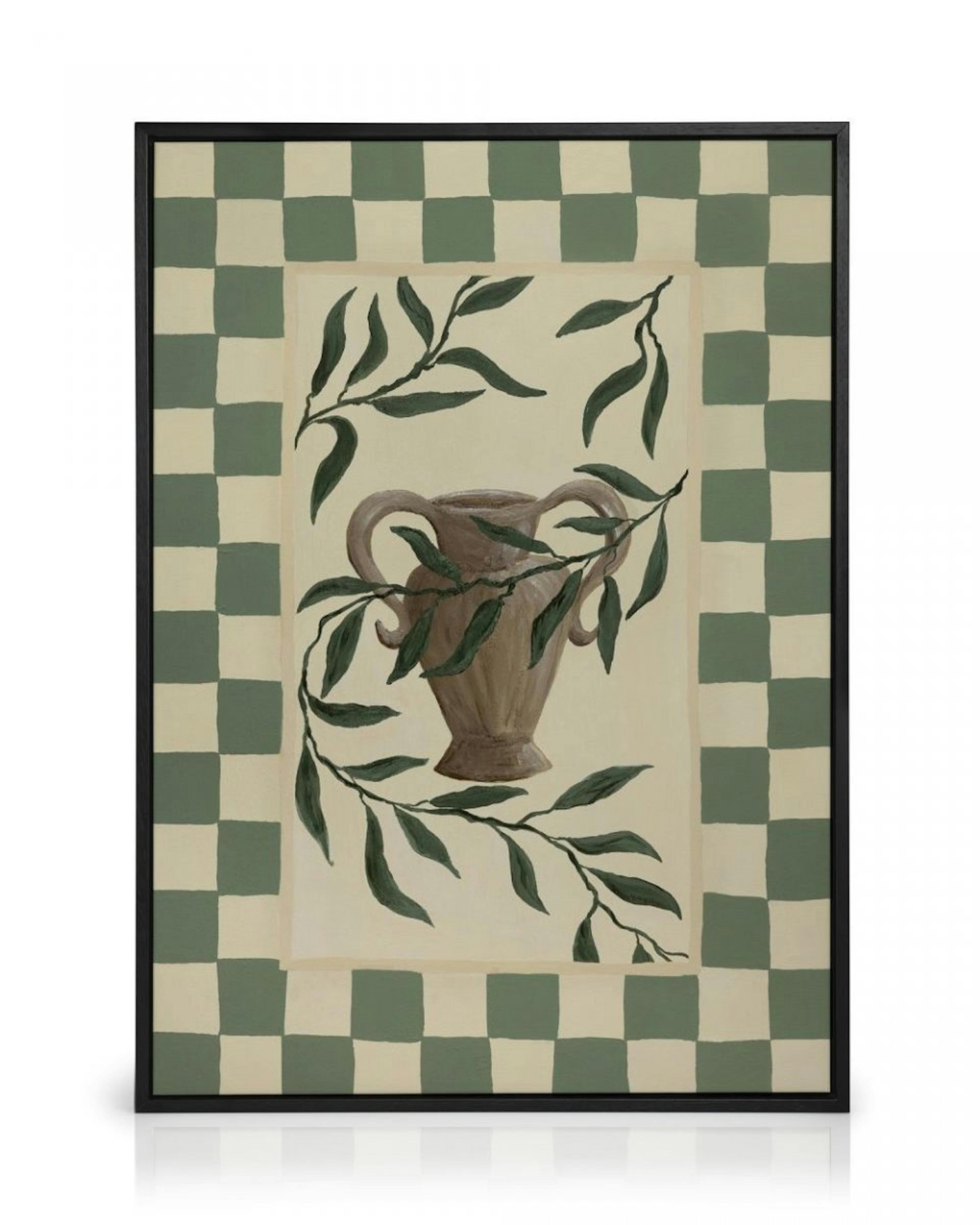 Checkered Botanical Canvas print