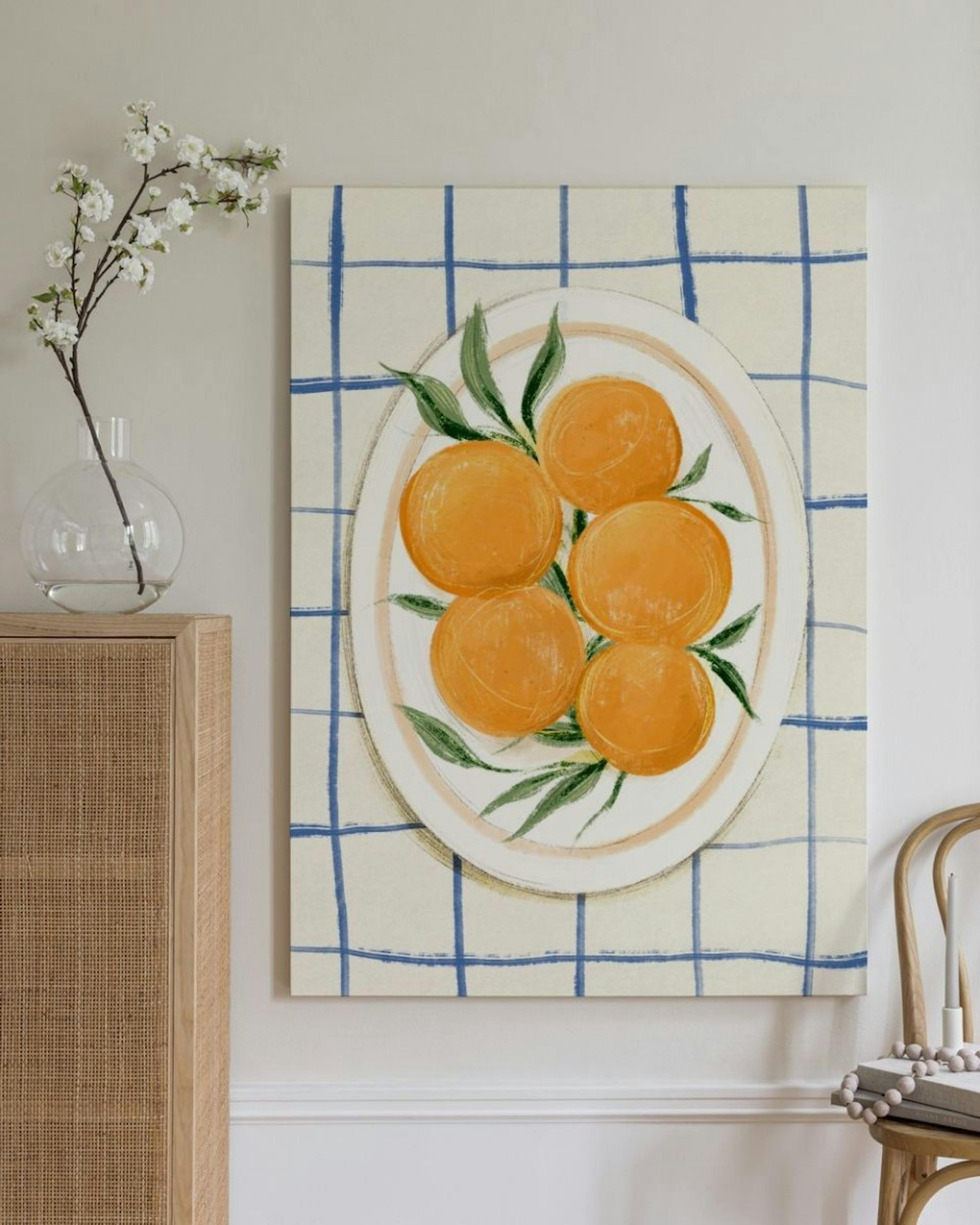 Citrus on Checkers Toile