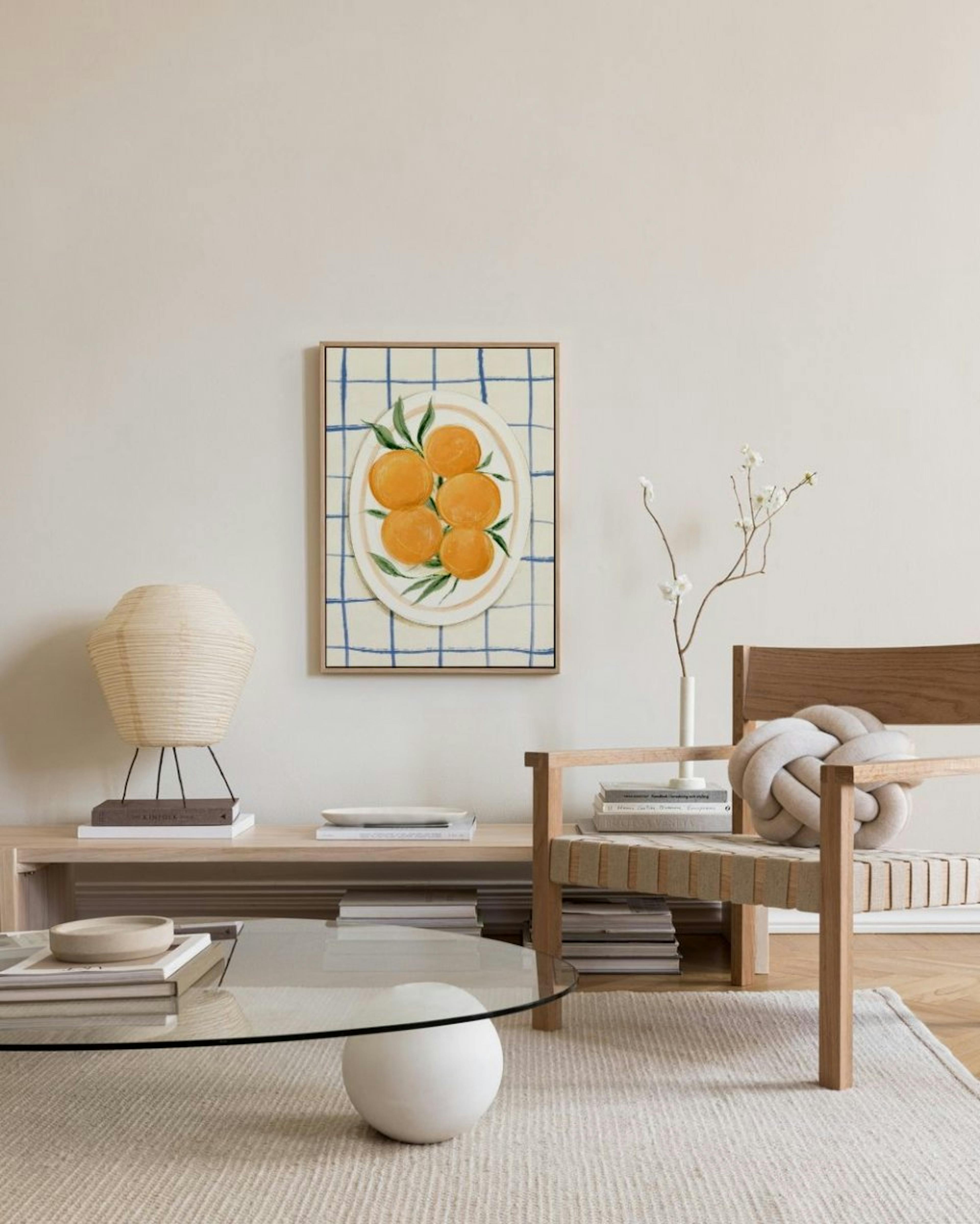Citrus on Checkers Toile