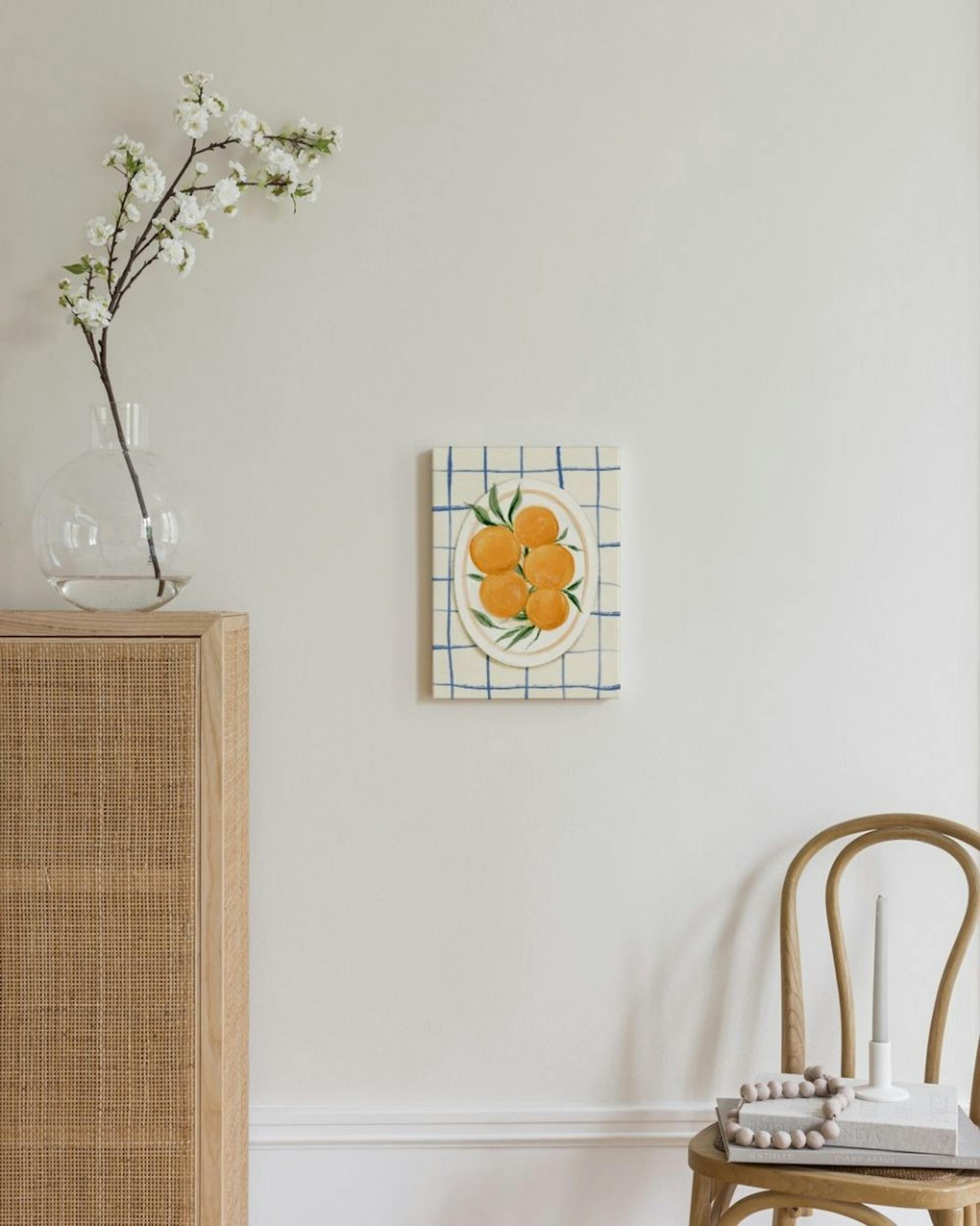 Citrus on Checkers Toile