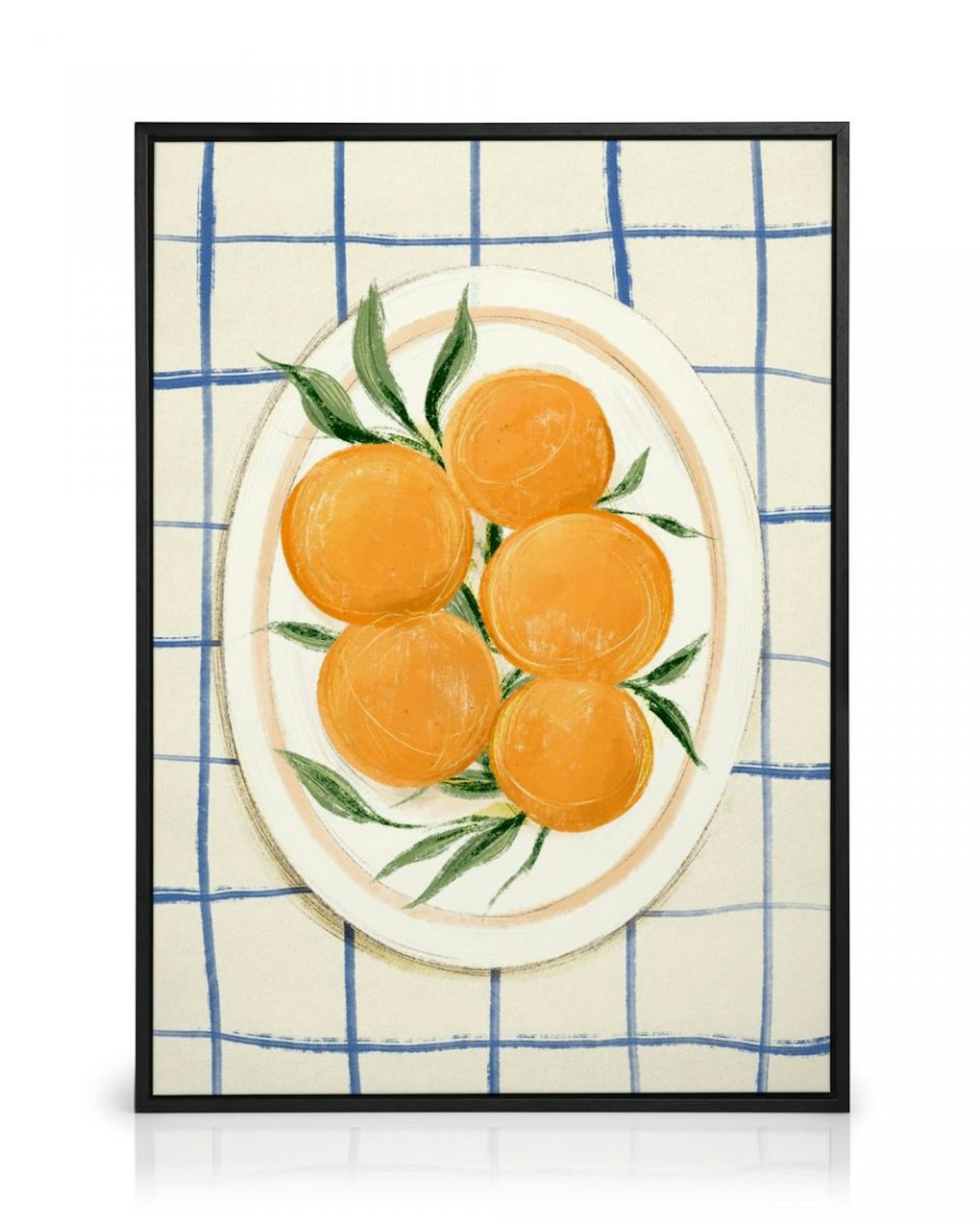 Citrus on Checkers Toile