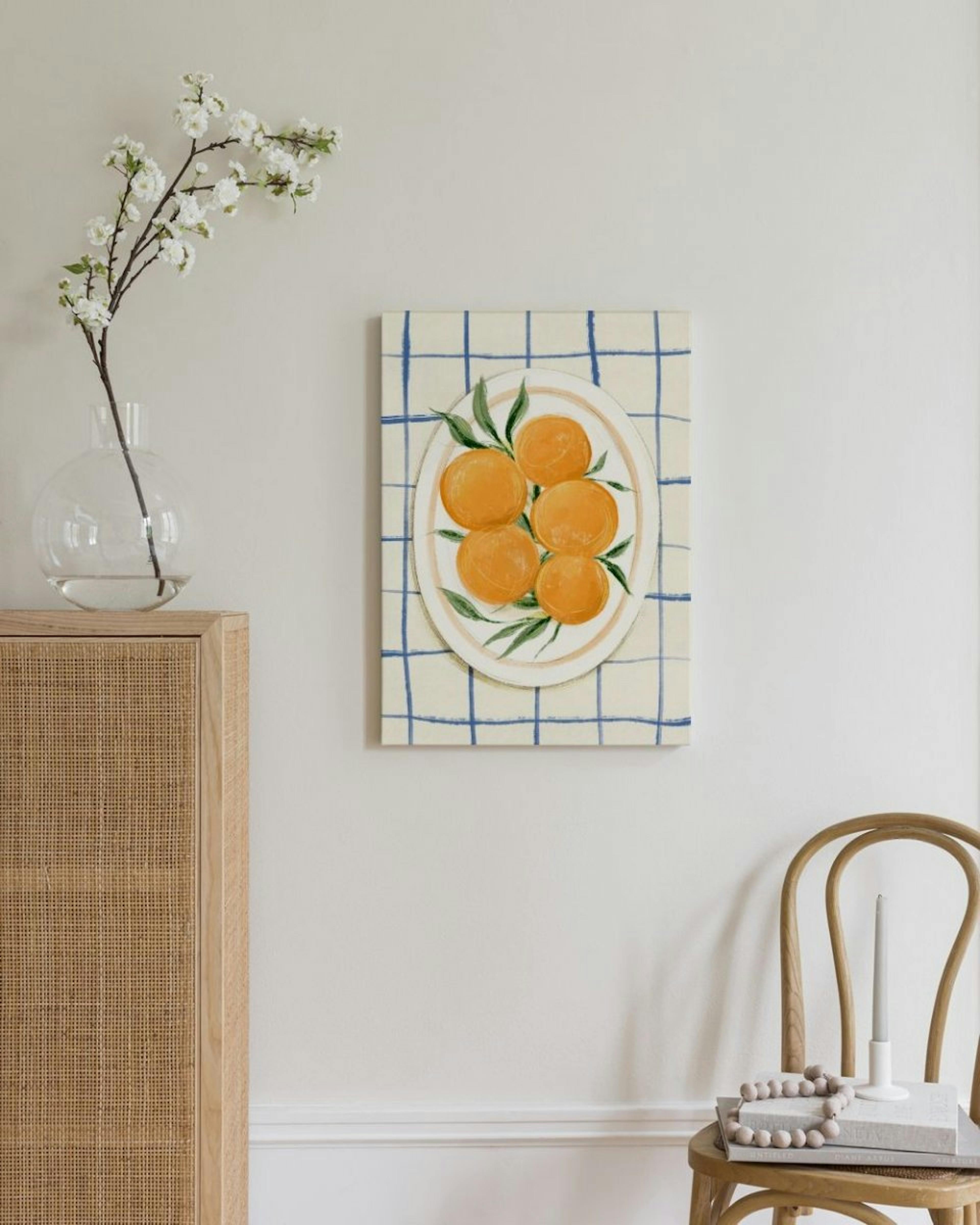 Citrus on Checkers Toile