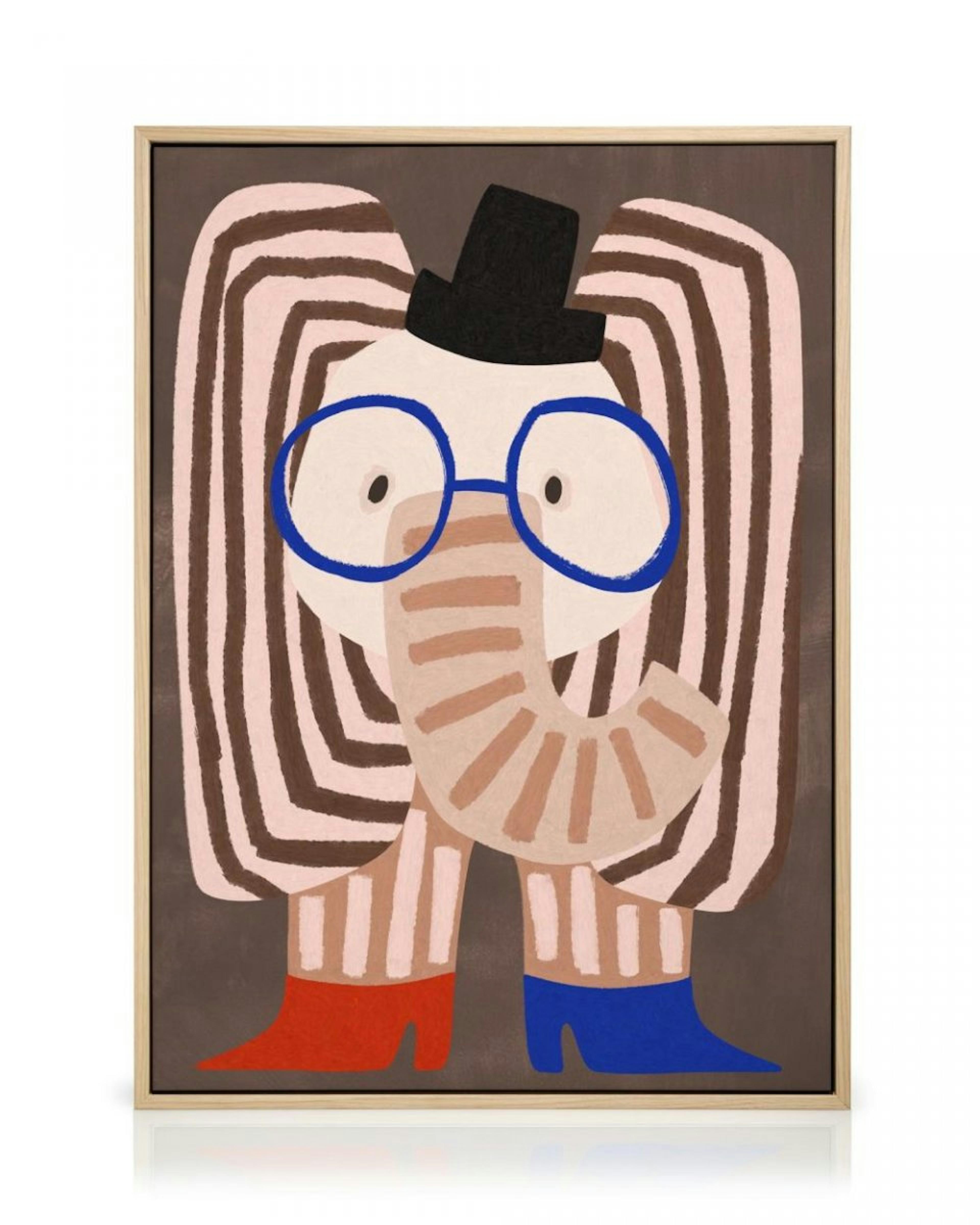 Dapper Elephant Lærred