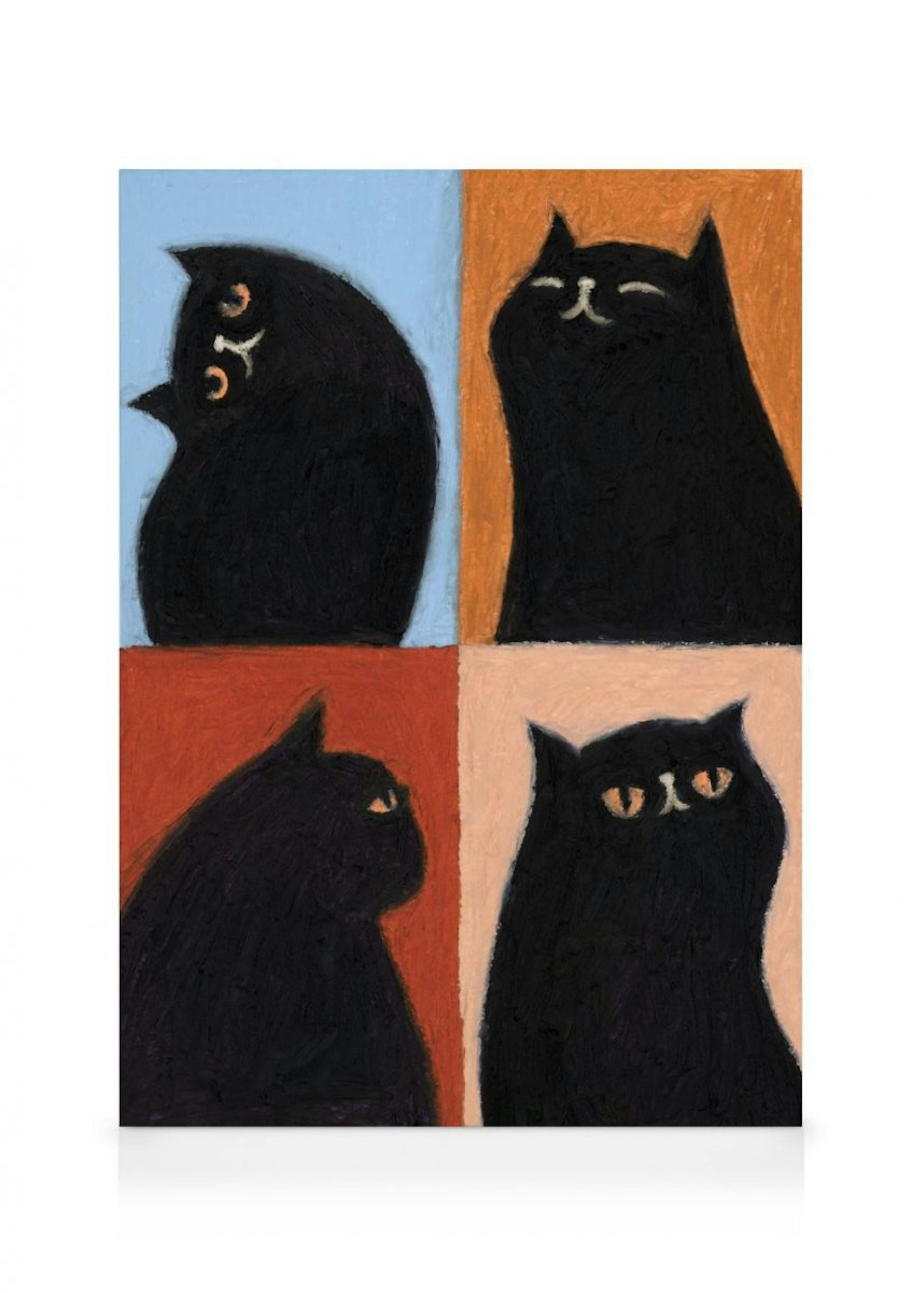 Black Cat Quadrant Toile 0
