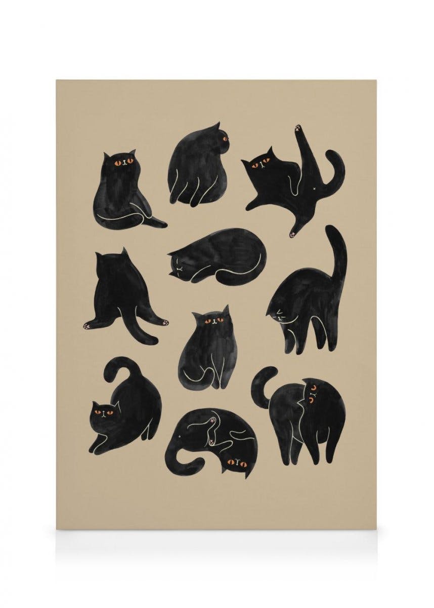 Obrazy na płótnie Kitty Yoga Obraz na płótnie (70x100 cm - Czarna ramka)