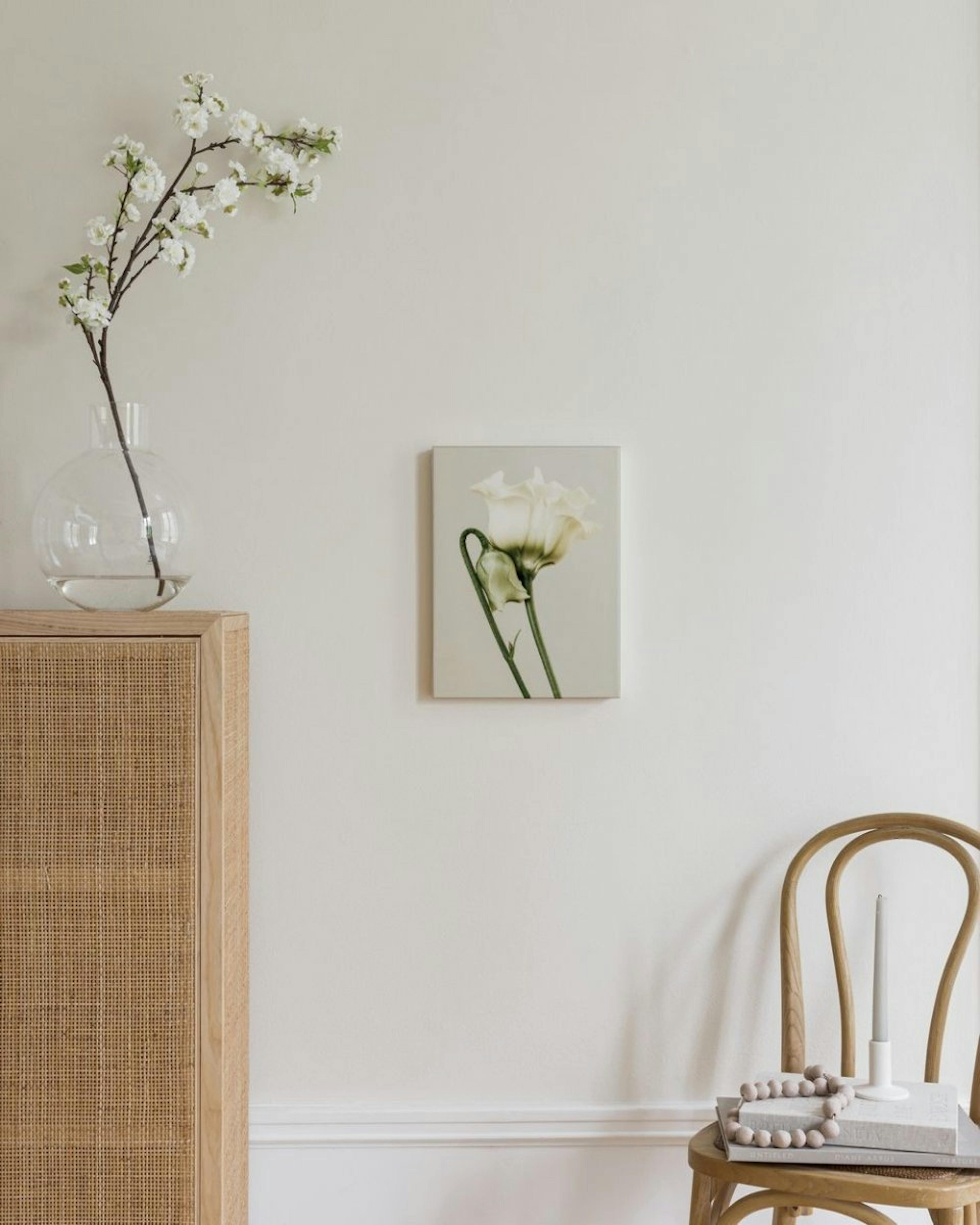 White Lisianthus Canvas