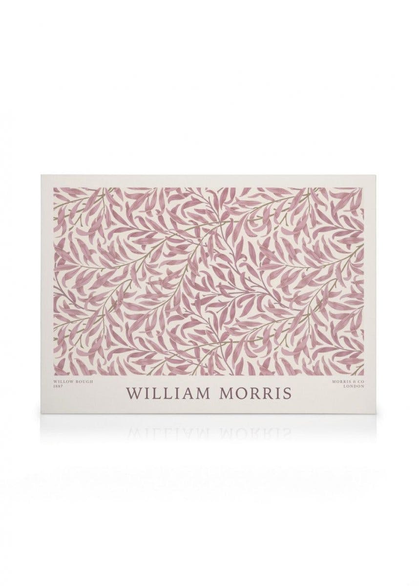 Obrazy na płótnie William Morris - Willow Bough Pink Landscape Obraz na płótnie (50x70 cm - Ramka dębowa)