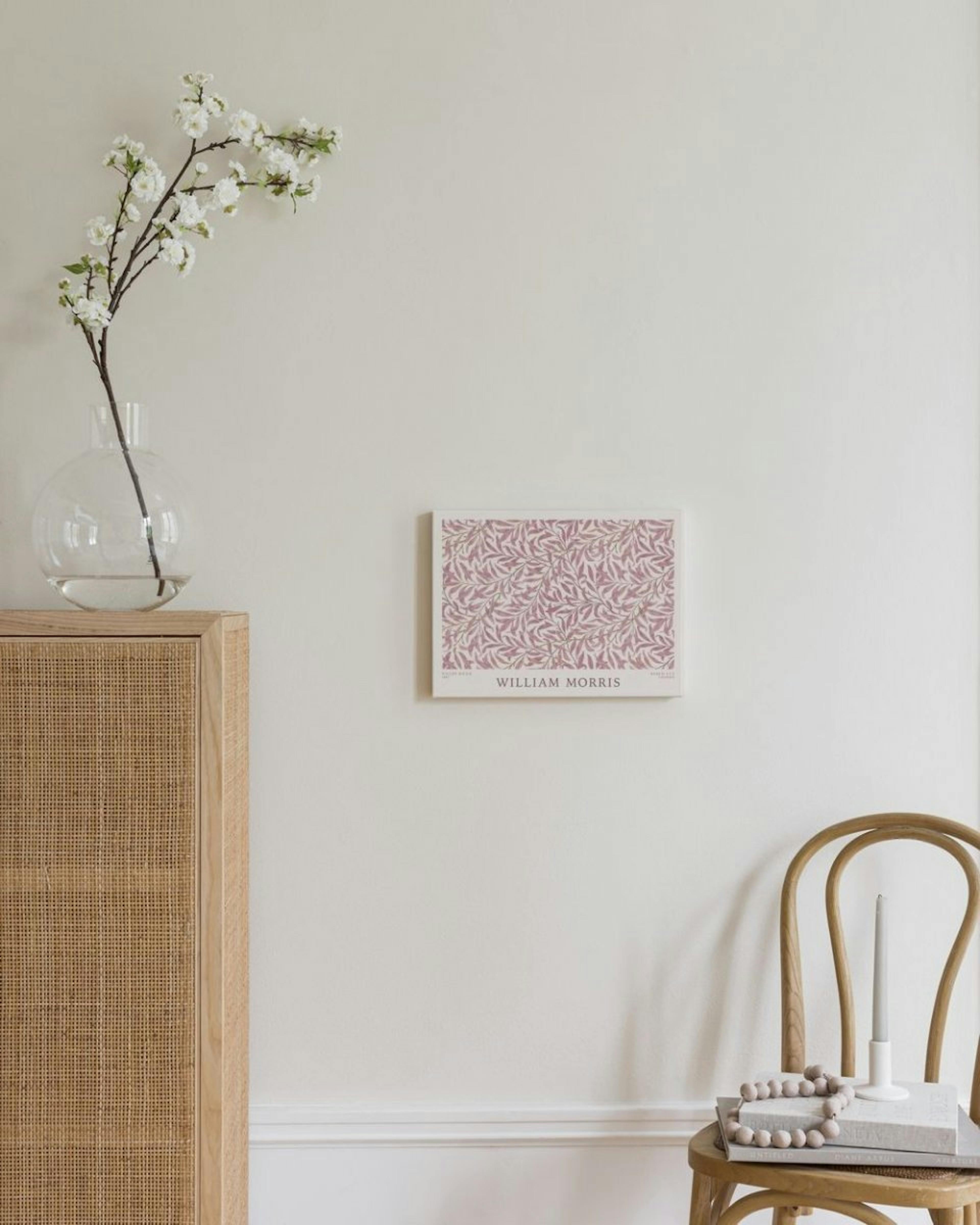 William Morris - Willow Bough Pink Landscape Canvas