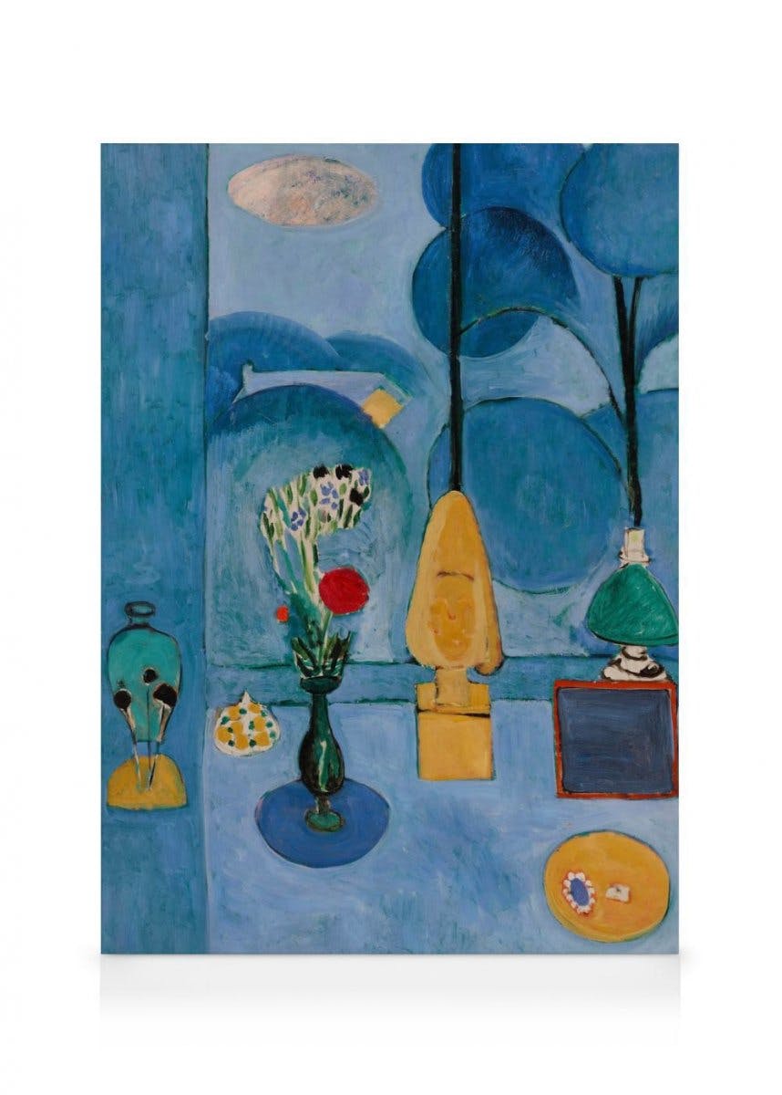 Canvas Schilderijen Matisse - The Blue Window Canvas (100x140 cm)