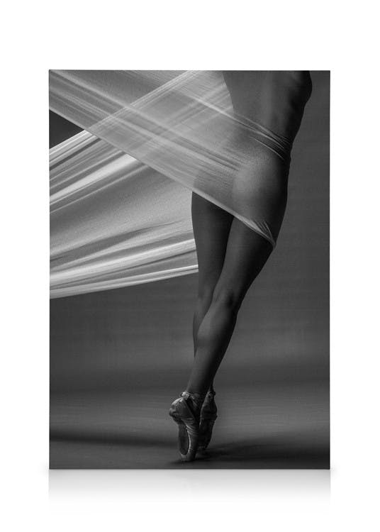 Balanced Tableau sur toile (50x70 cm - Cadre noir) - Noir et blanc