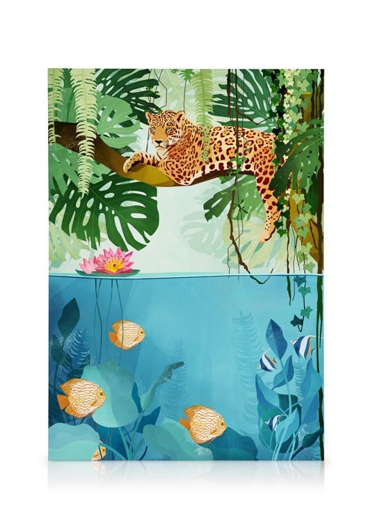 Canvastavlor Welcome To The Jungle Canvastavla (30x40 cm - Svart ram)