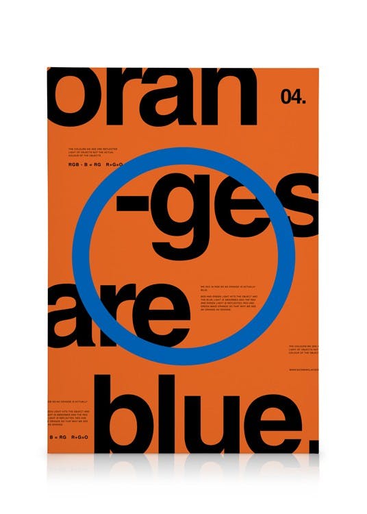 Canvastavlor Oranges Are Blue Canvastavla (70x100 cm - Svart ram)