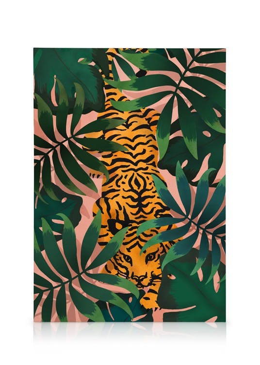 Canvas Prints Tiger In Jungle Canvas print (50x70 cm - Black Frame)