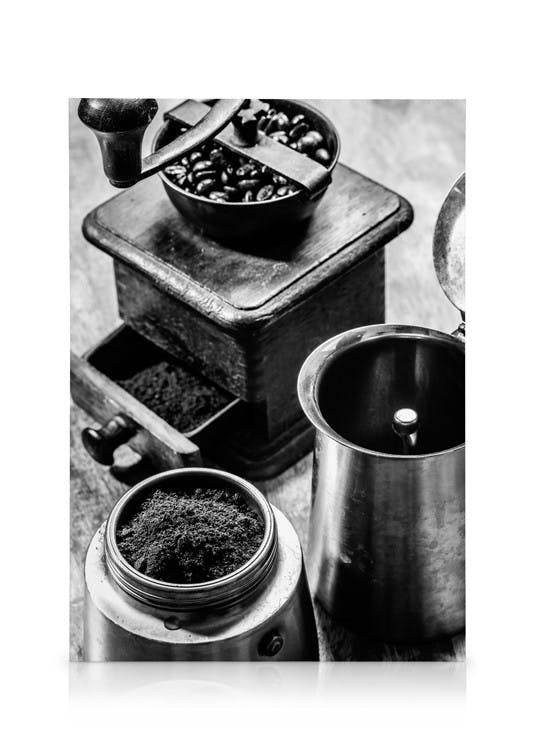 Canvas Prints Moka Espresso Canvas print (30x40 cm - Oak Frame)